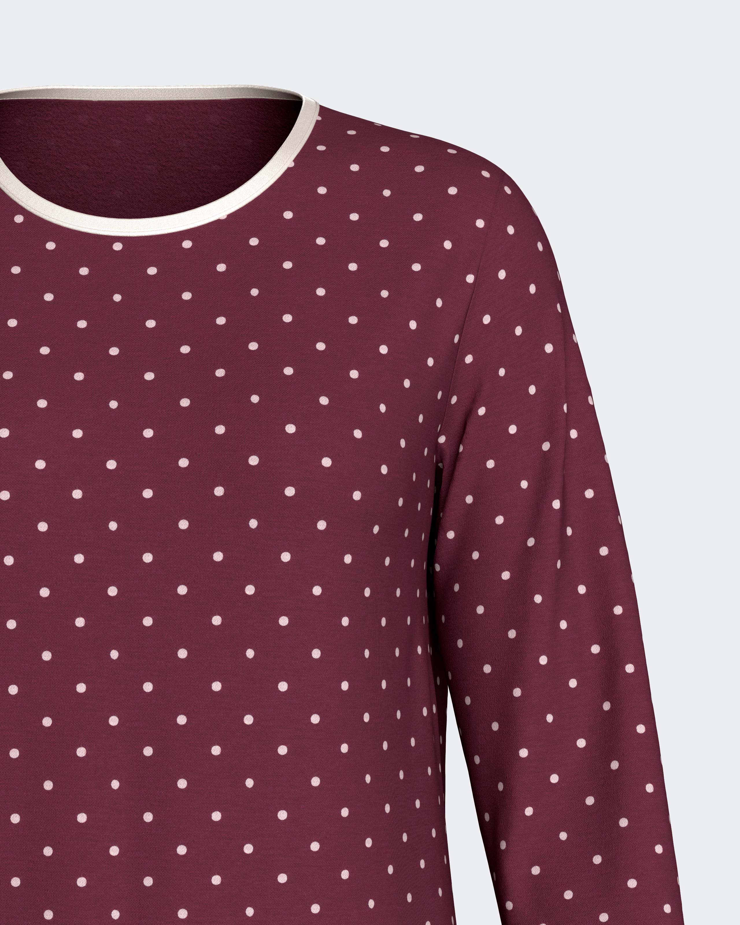 Pijama cardado en algodón modal - Impetus - Rojo Rojo-2