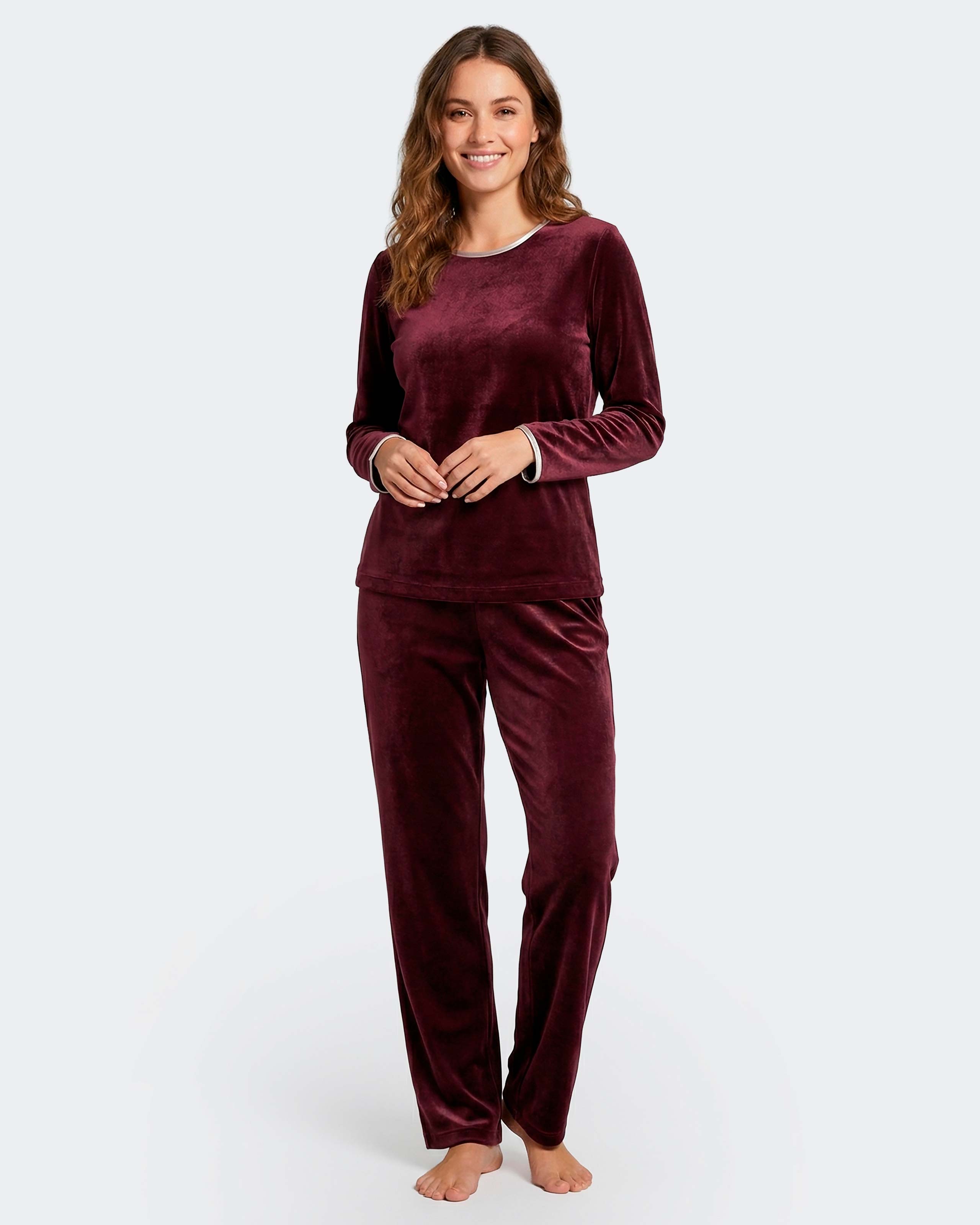 Pijama térmico de mujer en terciopelo - Impetus - Rioja Rioja-3