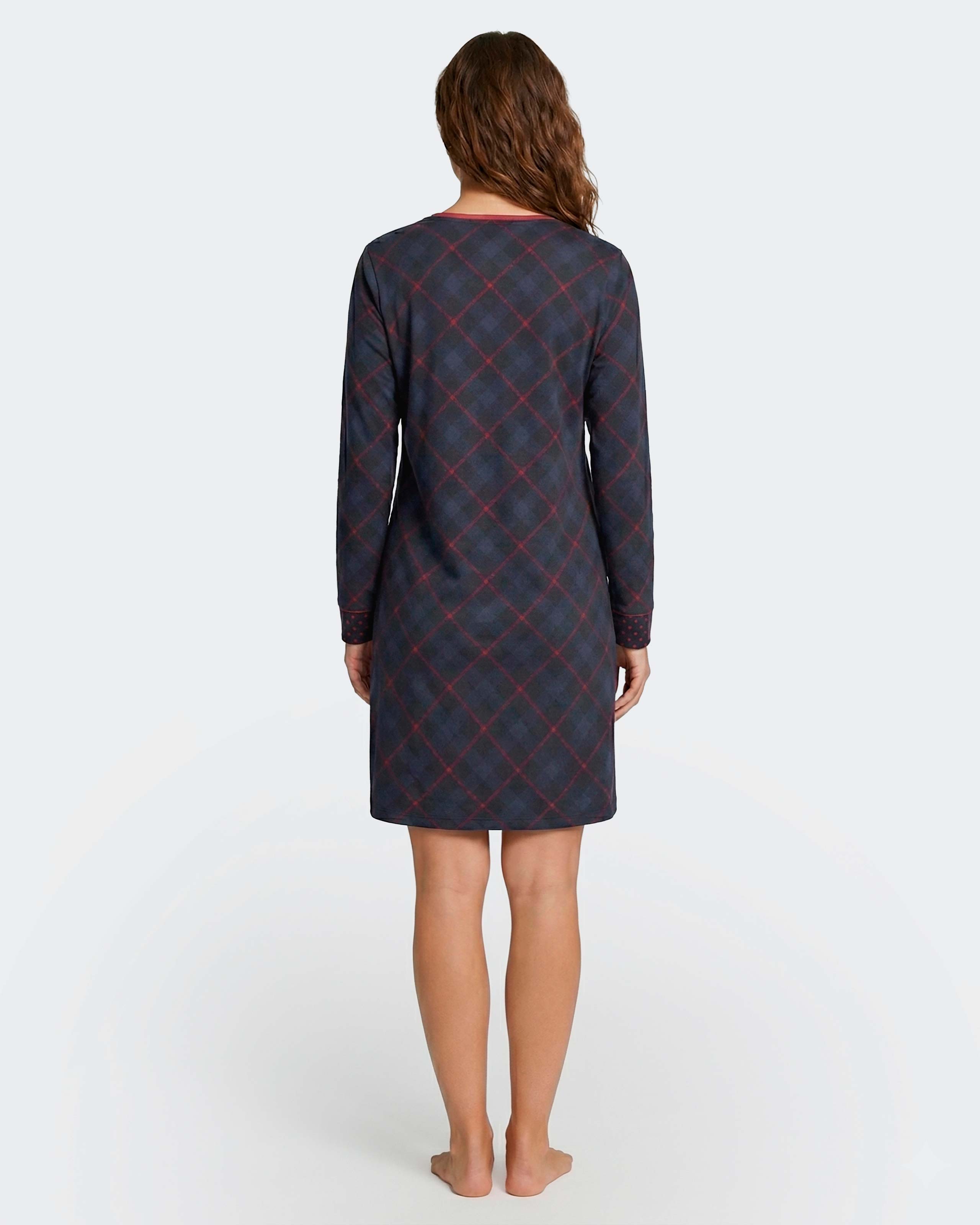 Camisón de mujer en algodón modal - Impetus - Azul oscuro Azul oscuro-3