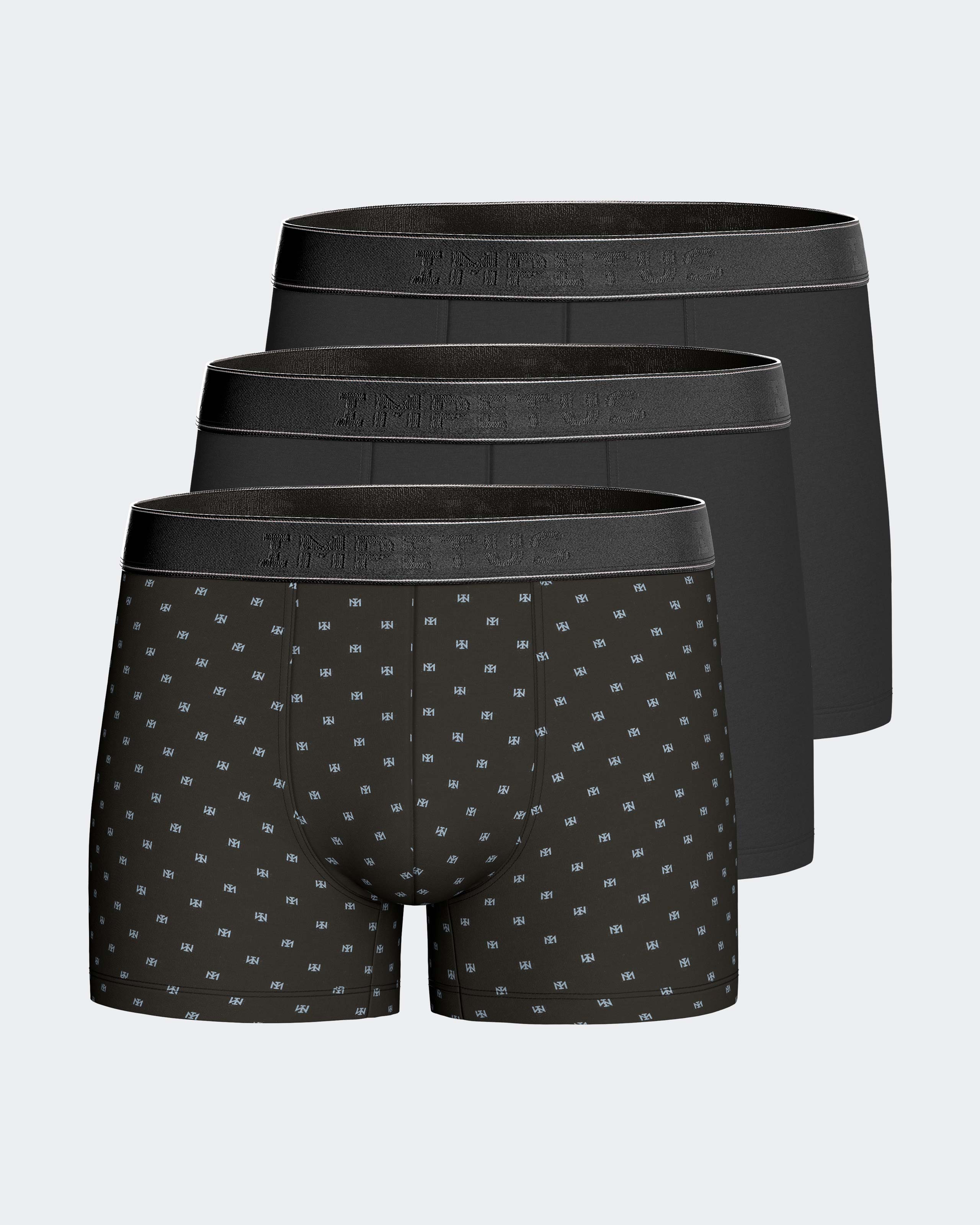 Imagen 1 de Pack 3 boxers de hombre en algodón Negro
