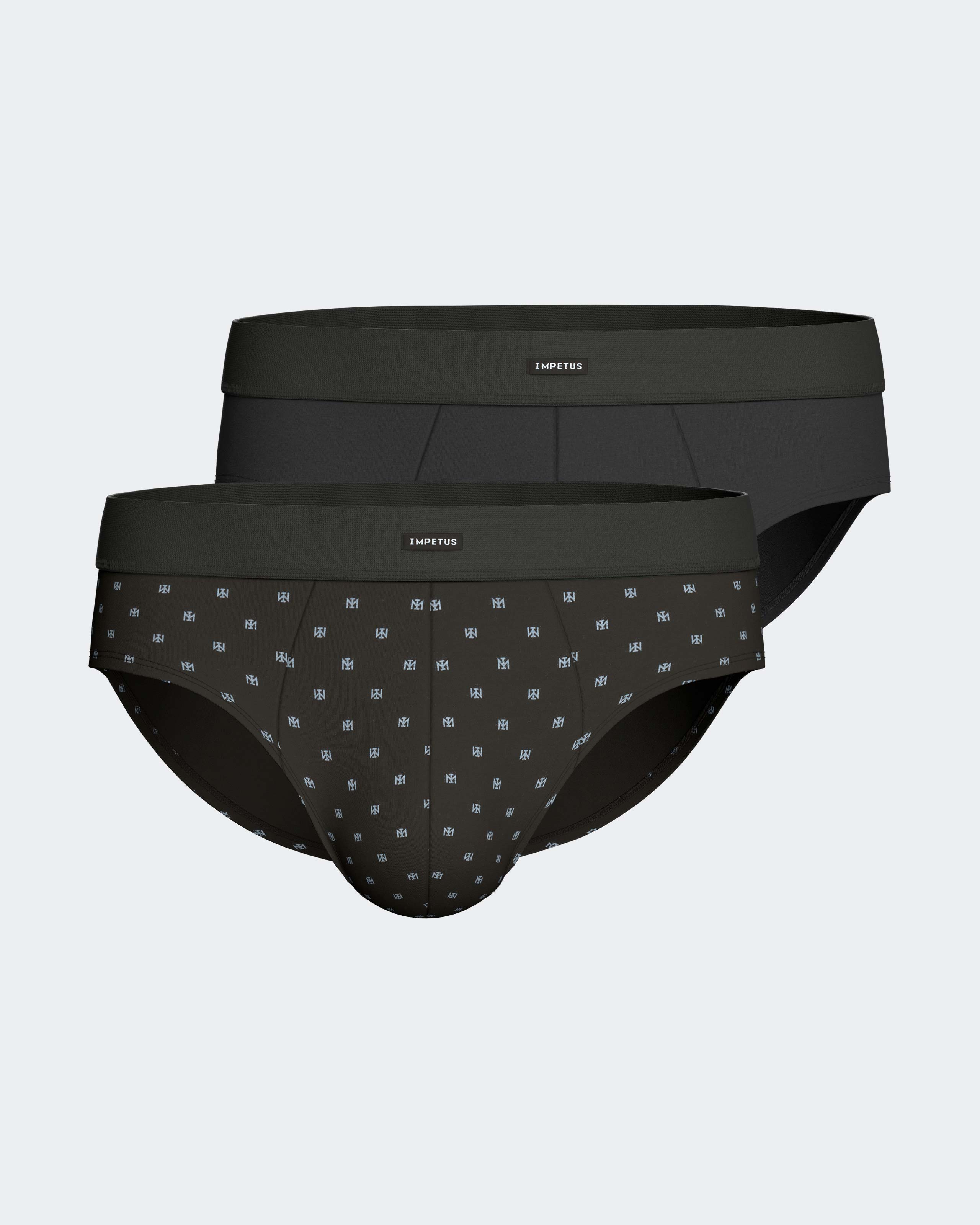 Imagen 1 de Pack 2 slips de hombre en algodón Negro
