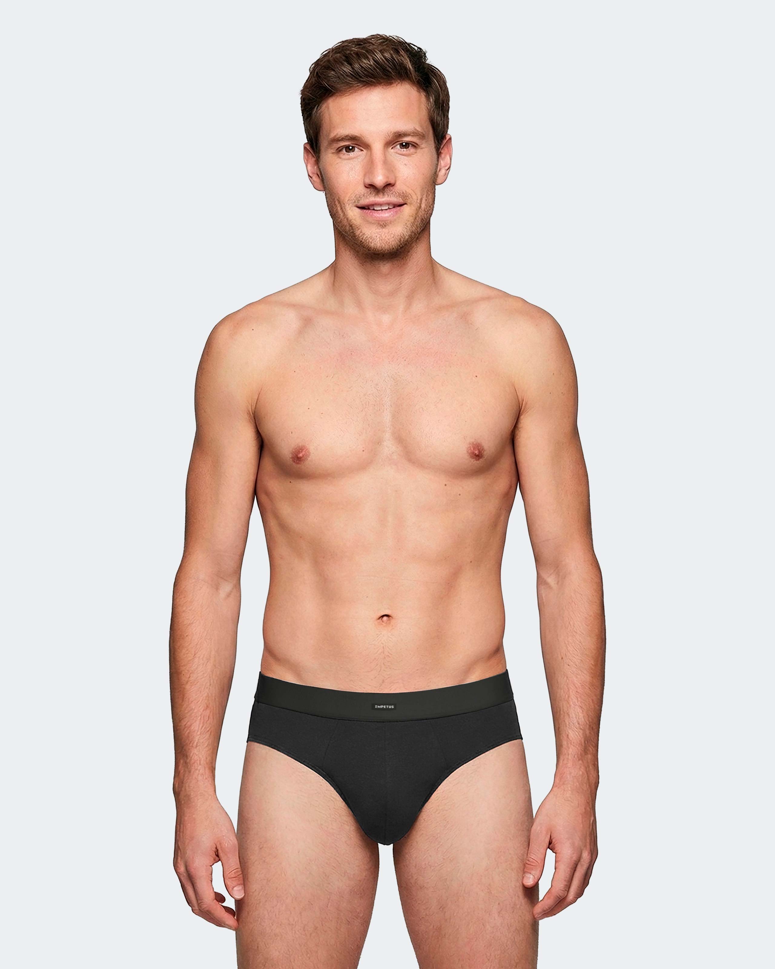 Imagen 4 de Pack 2 slips de hombre en algodón - Impetus - Negro Negro