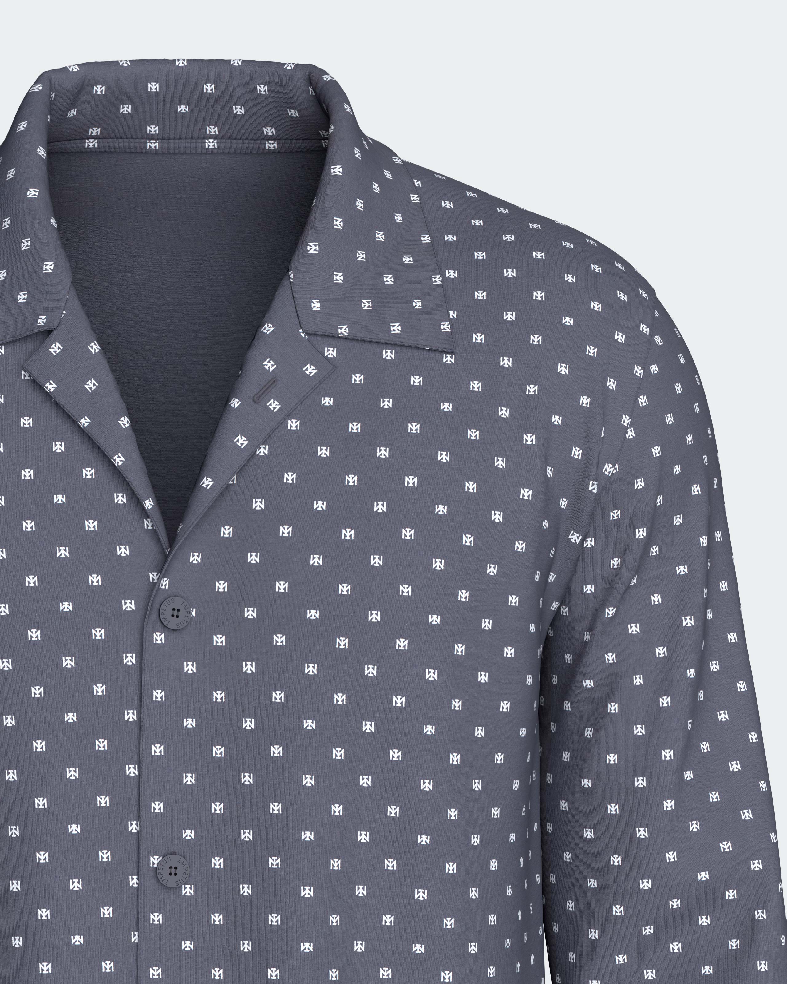 Imagen 4 de Pijama cardado de hombre en algodón - Impetus - Gris Gris