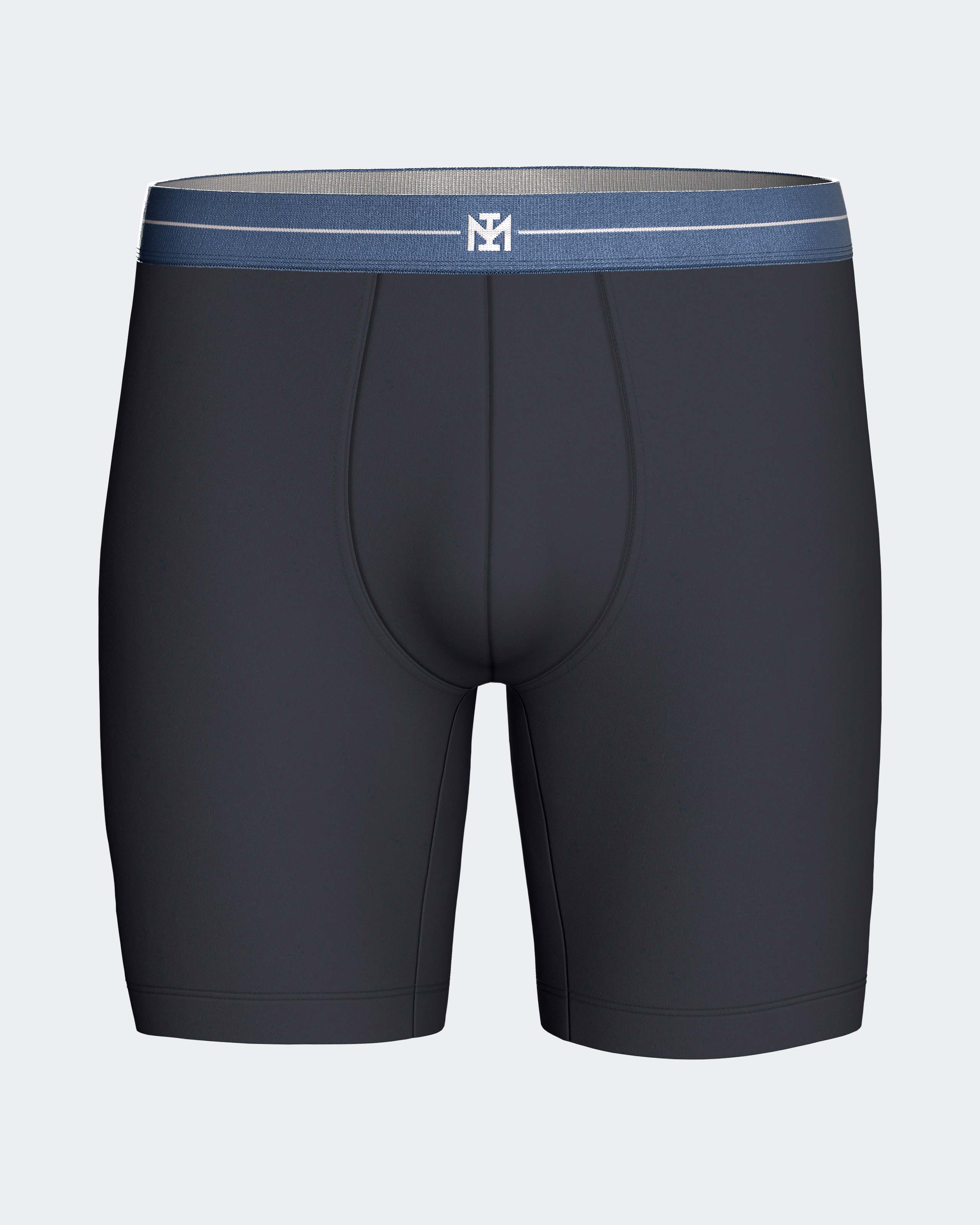 Imagen 1 de Bóxer longo de hombre en algodón Azul marino