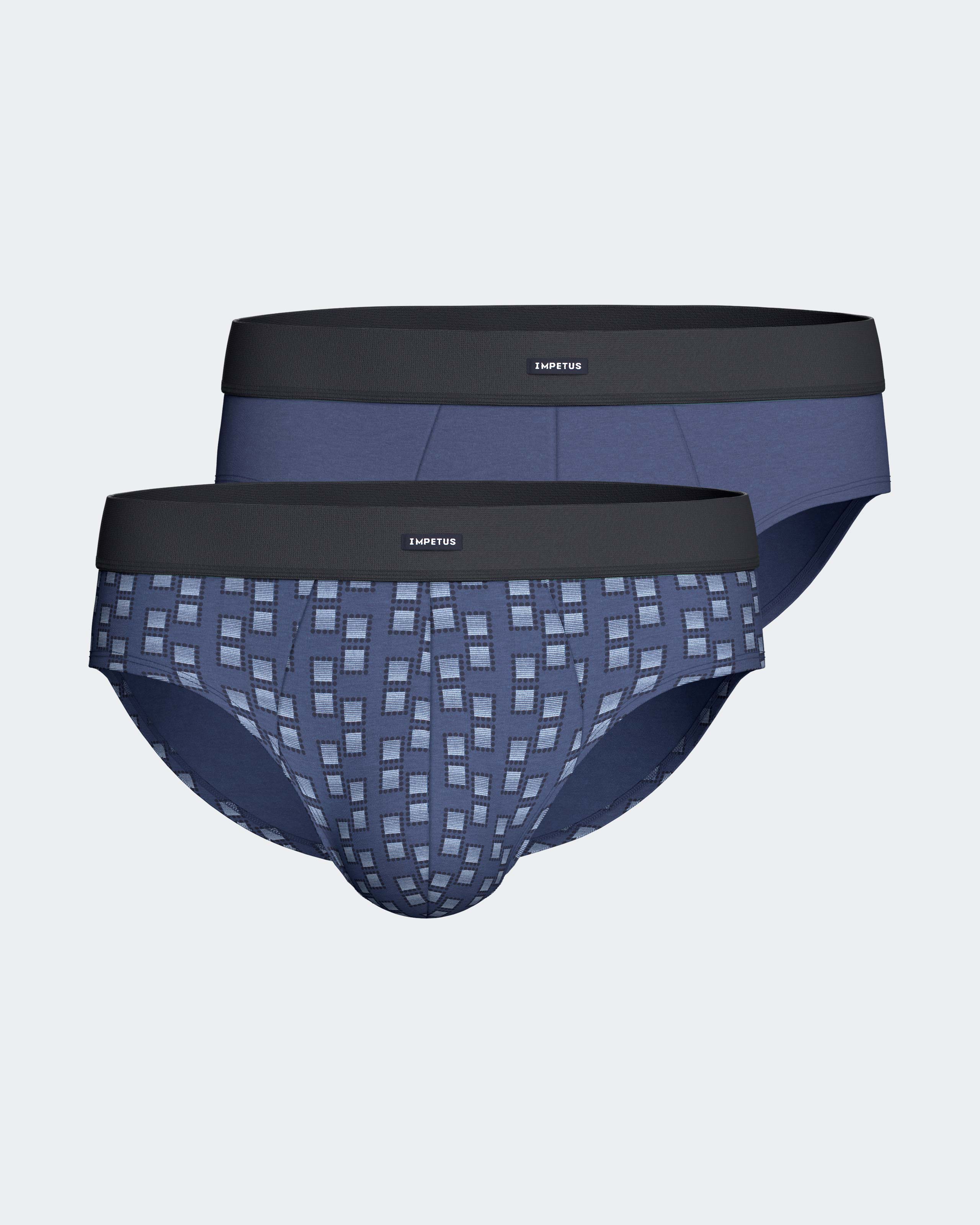 Imagen 0 de Pack 2 slips de hombre en algodón modal Azul