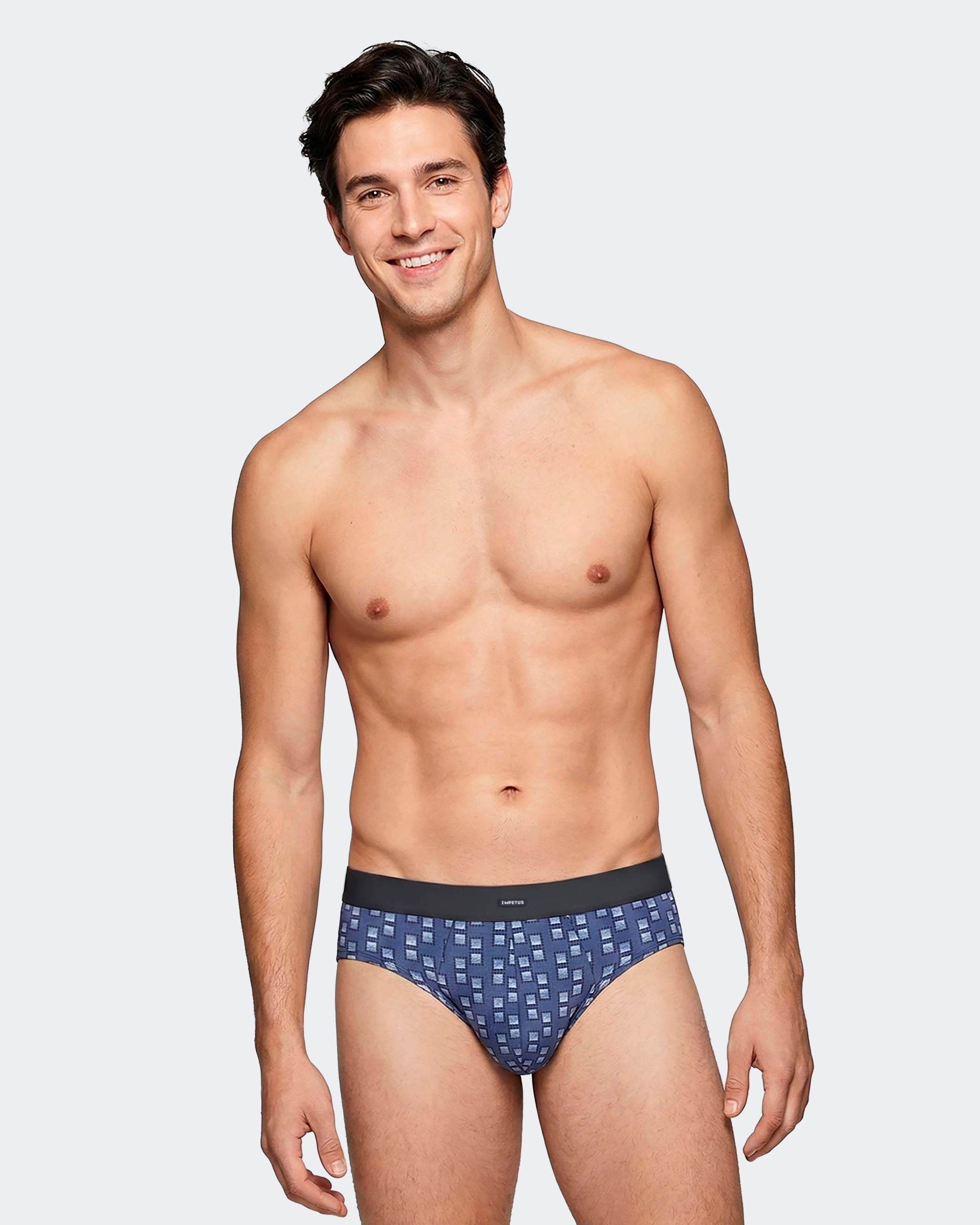 Imagen 2 de Pack 2 slips de hombre en algodón modal - Impetus - Azul Azul