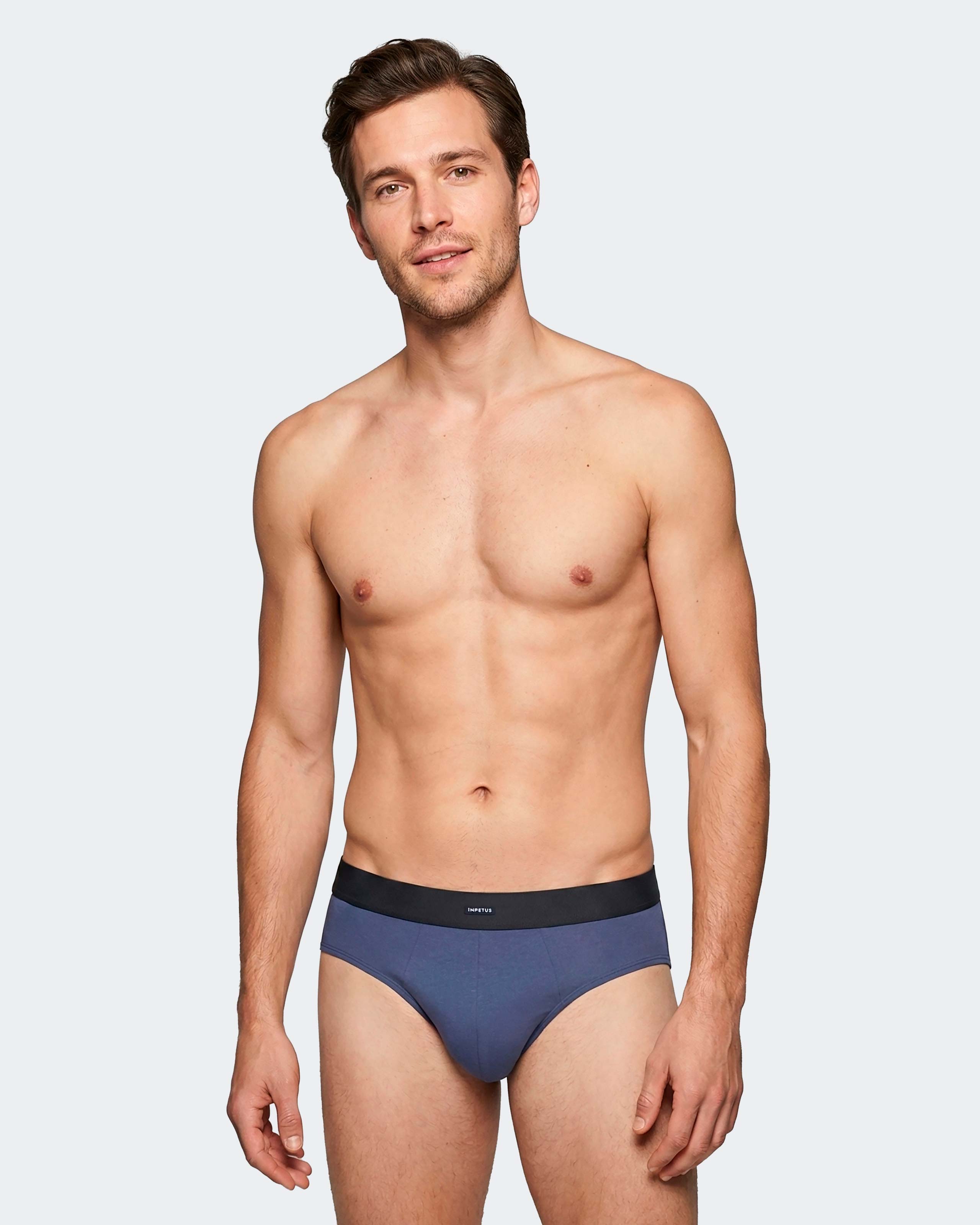 Imagen 4 de Pack 2 slips de hombre en algodón modal - Impetus - Azul Azul