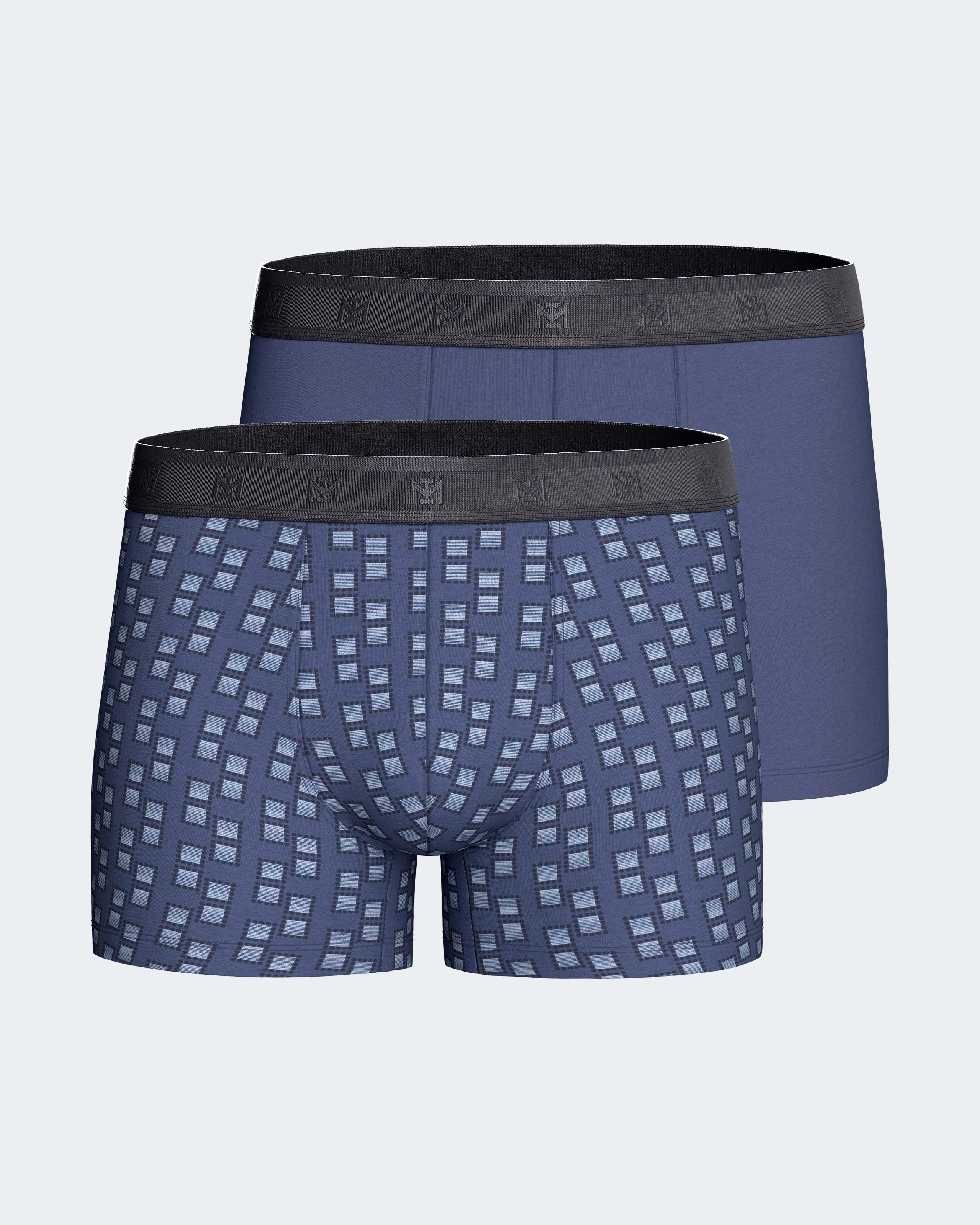 Imagen 0 de Pack 2 boxers de hombre en algodón modal Azul