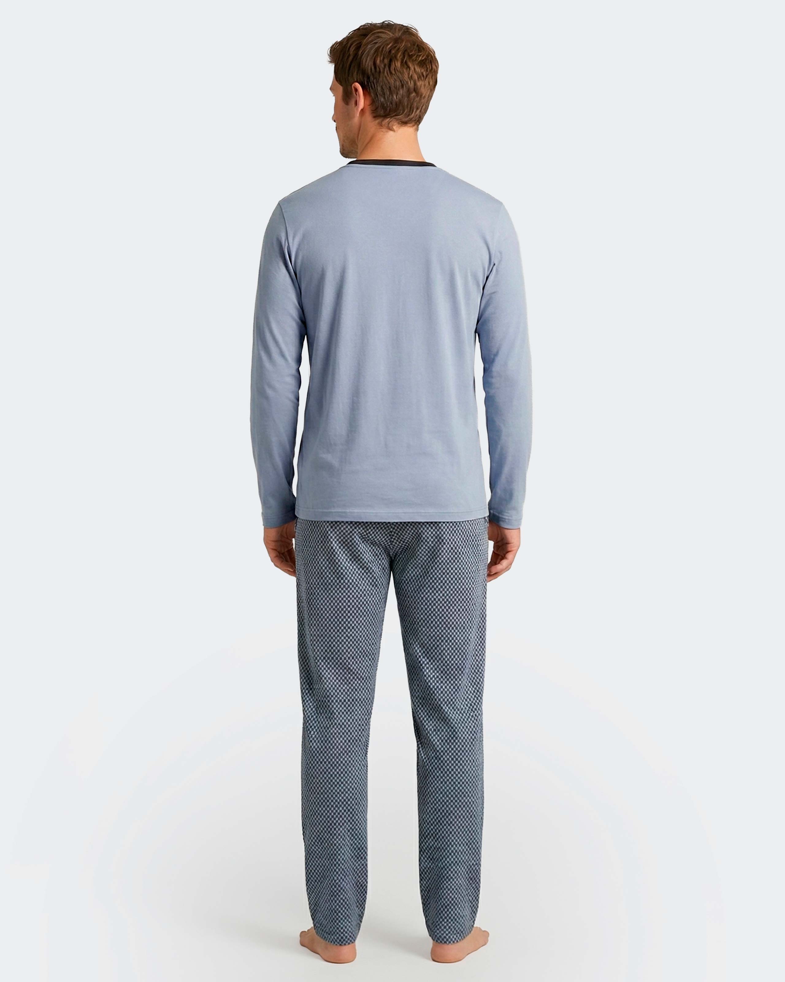 Imagen 4 de Pijama de hombre de algodón - Impetus - Azul celeste Azul celeste