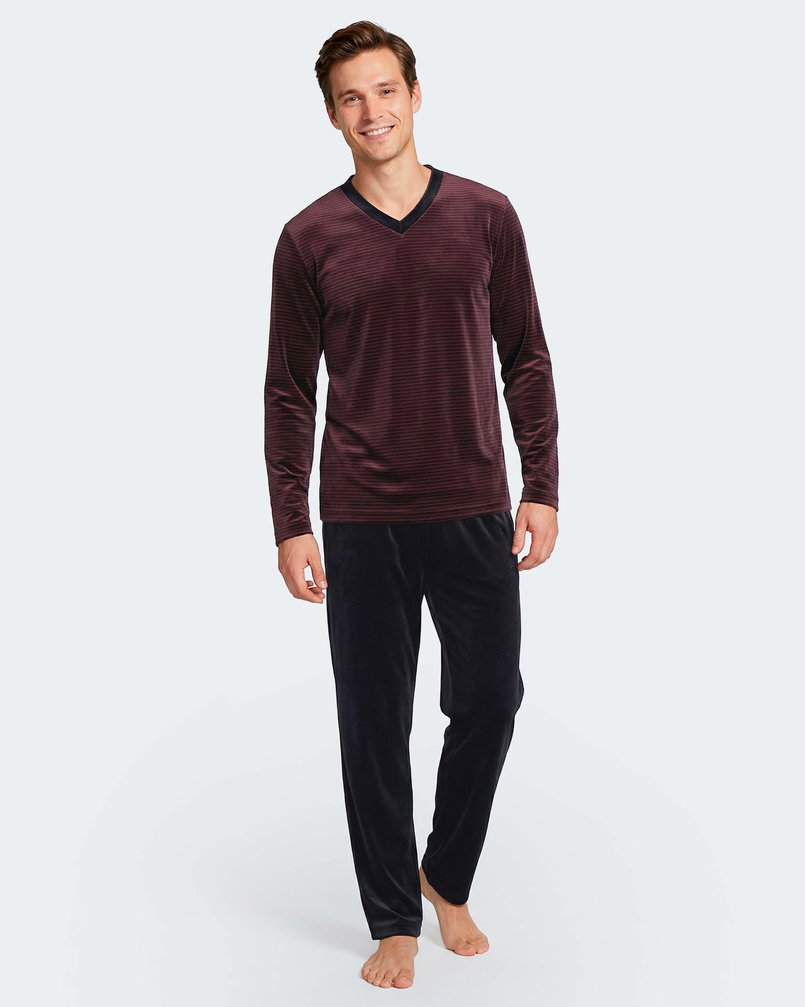 Imagen 4 de Pijama térmico de hombre de terciopelo - Impetus - Rojo Rojo