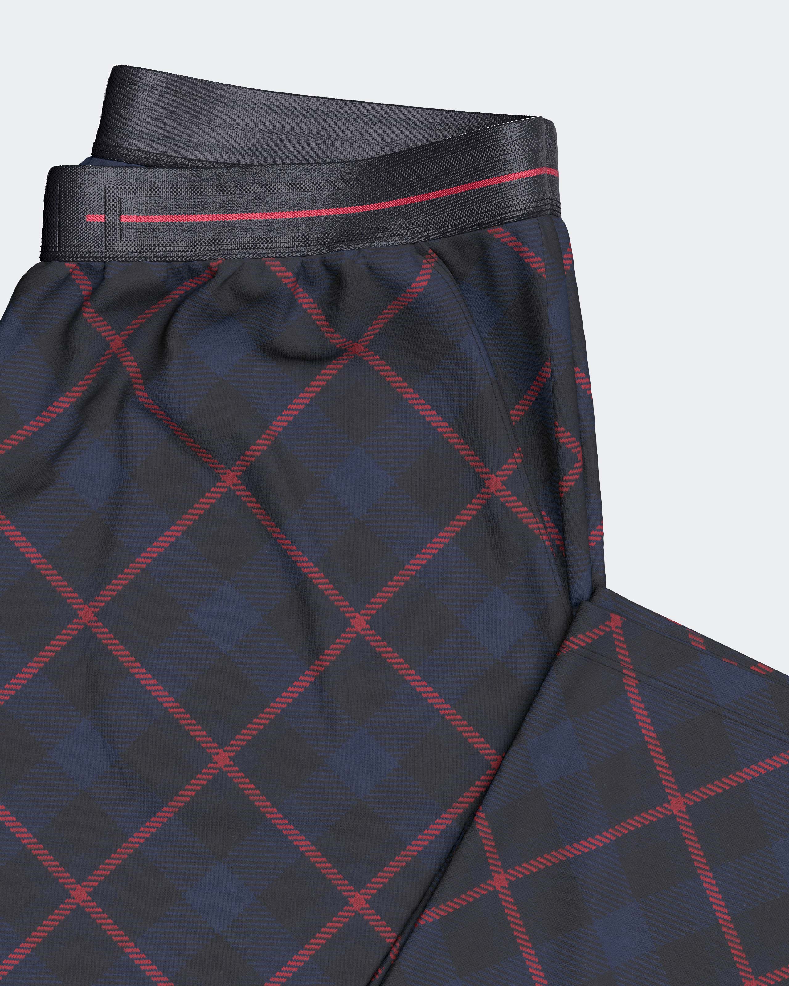 Imagen 6 de Pijama largo de hombre en algodón modal - Impetus - Rojo / Azul marino Rojo / Azul marino