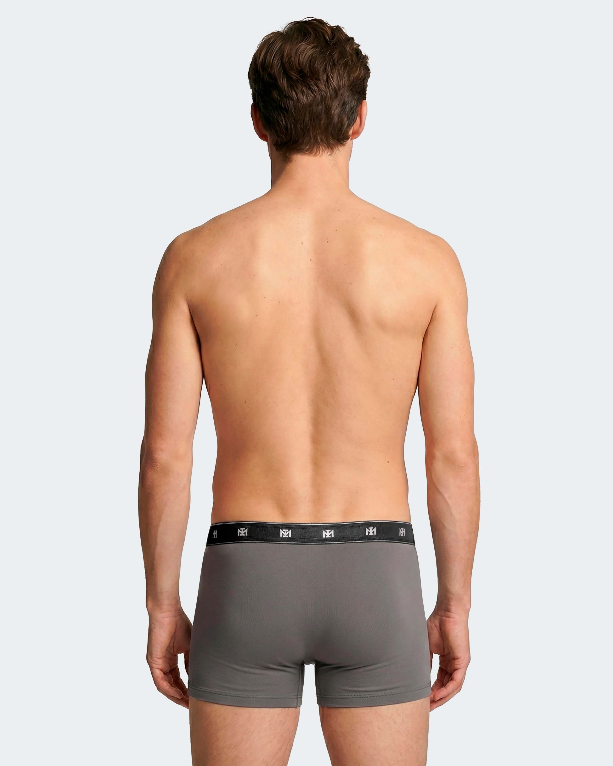 Bipack de boxers cerrados de hombre de lyocell. - Impetus - Gris / Negro Gris / Negro-3