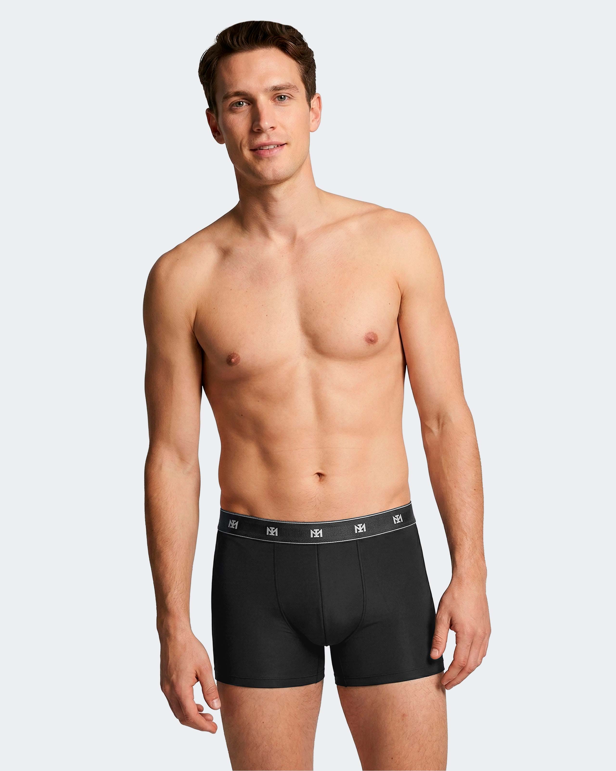 Bipack de boxers cerrados de hombre de lyocell. - Impetus - Gris / Negro Gris / Negro-4