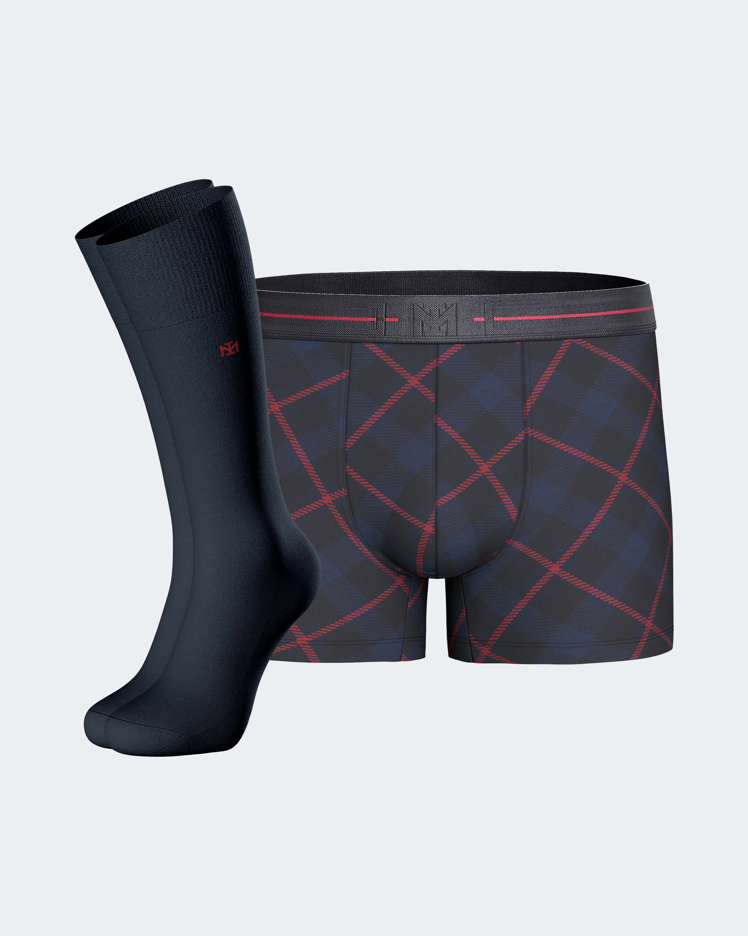 Imagen 0 de Pack de boxers y calcetines de hombre algodón Azul marino