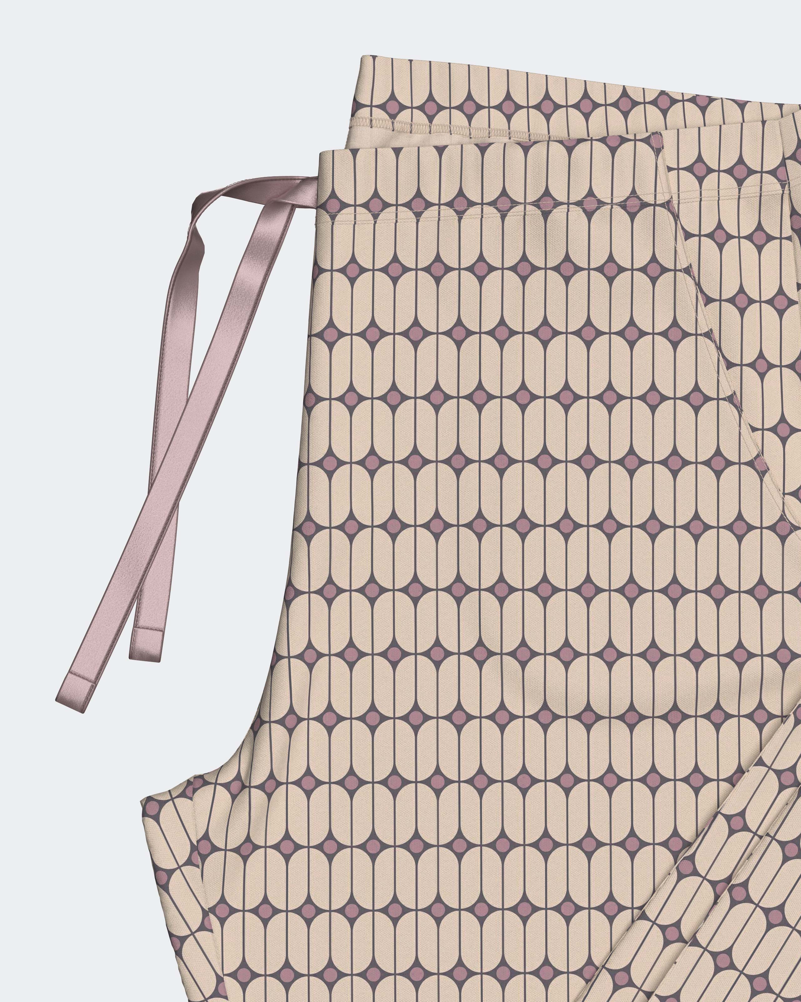 Pijama cardado de mujer en modal - Impetus - Beige Beige-6
