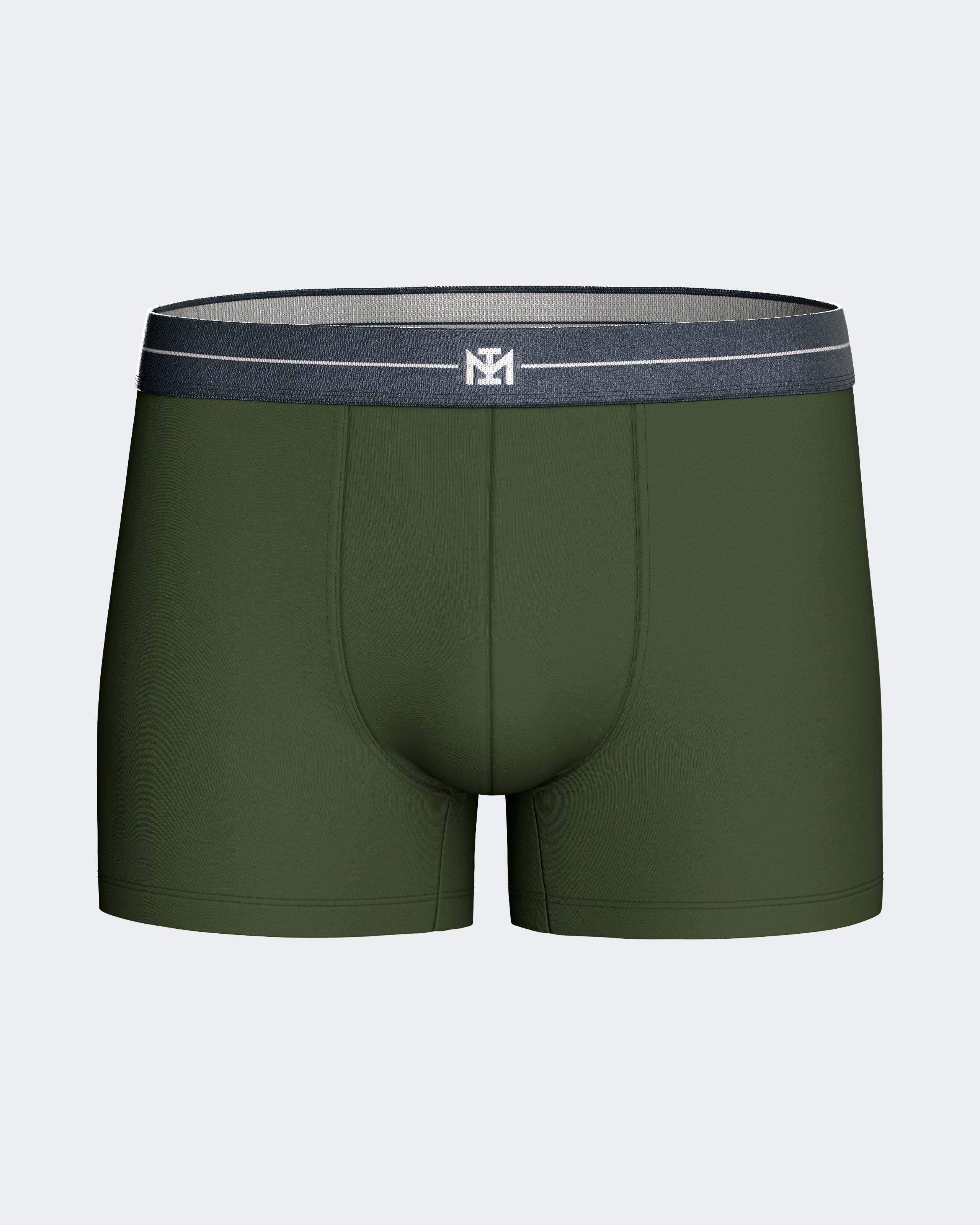 Imagen 7 de Pack 2 boxers de hombre en algodón - Impetus - Verde / Azul marino Verde / Azul marino