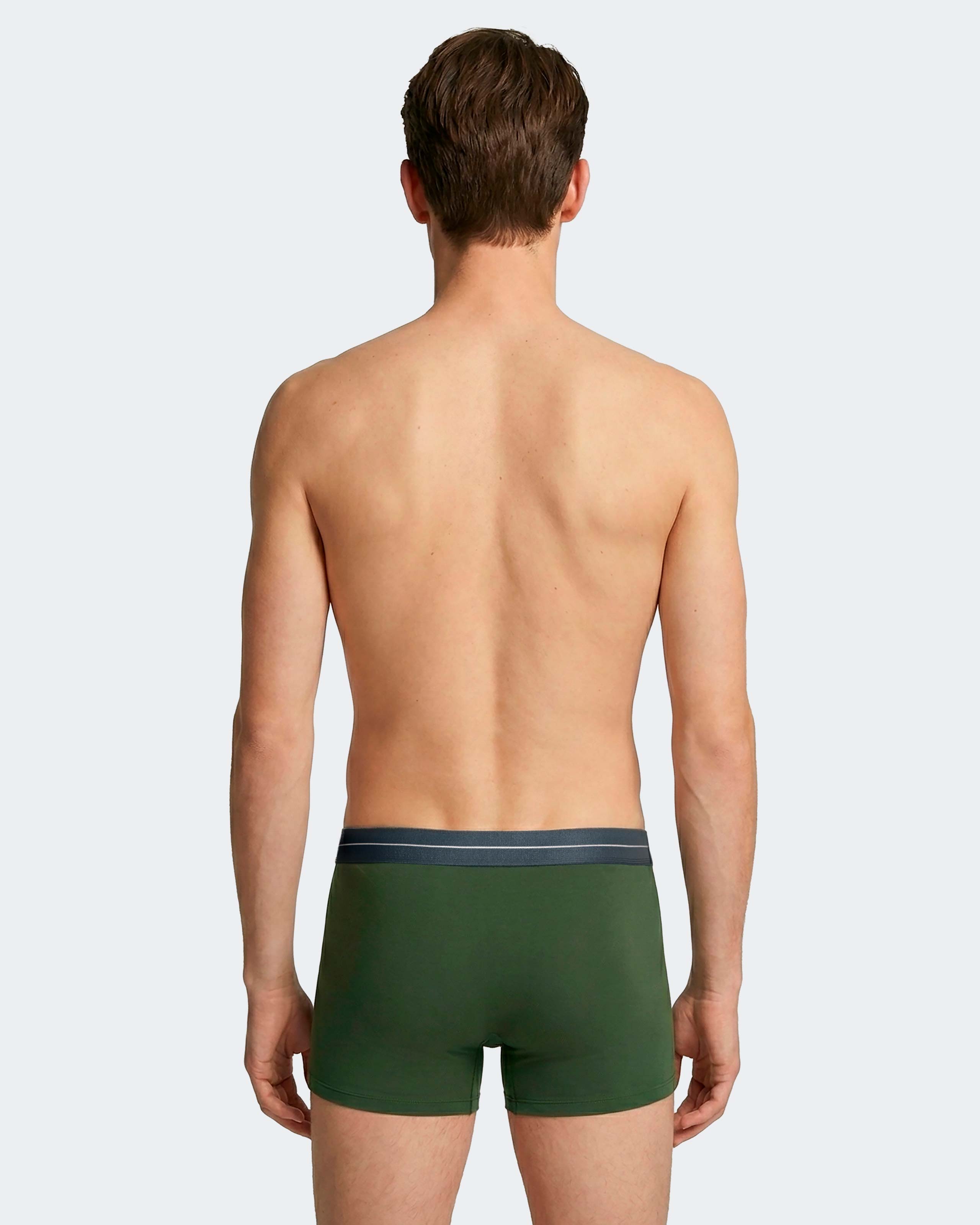 Imagen 3 de Pack 2 boxers de hombre en algodón - Impetus - Verde / Azul marino Verde / Azul marino