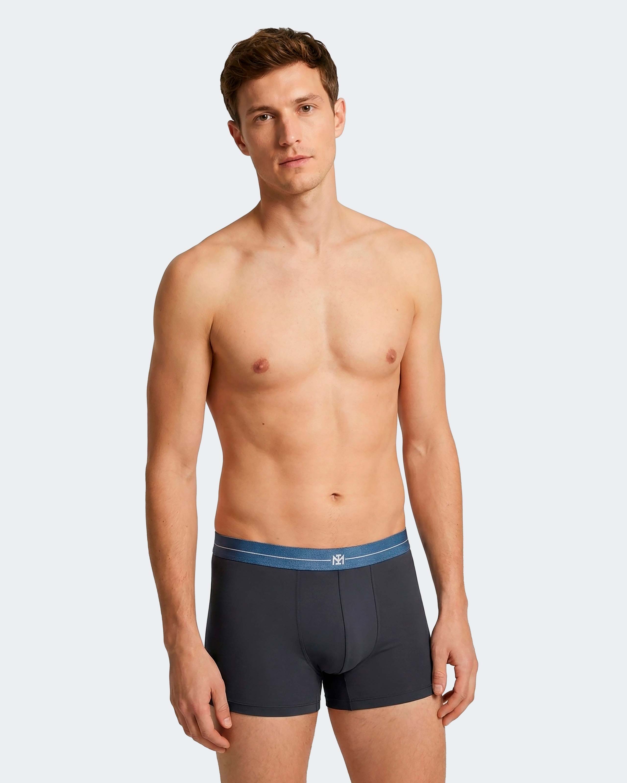 Imagen 4 de Pack 2 boxers de hombre en algodón - Impetus - Verde / Azul marino Verde / Azul marino
