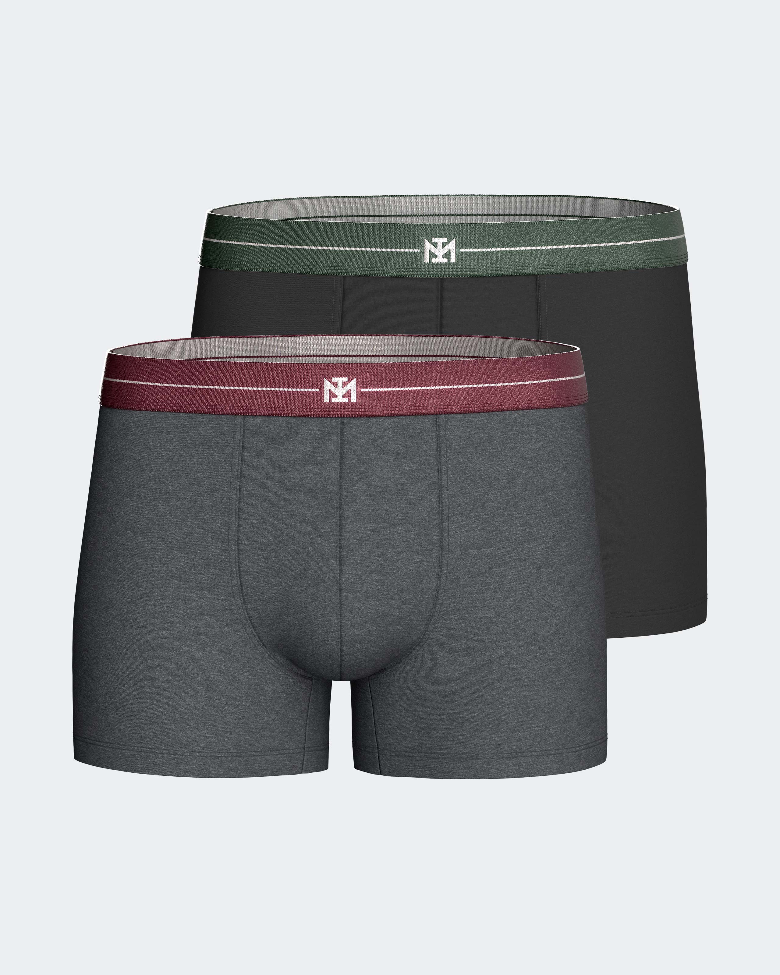 Imagen 1 de Pack 2 boxers de hombre en algodón - Impetus - Gris Gris