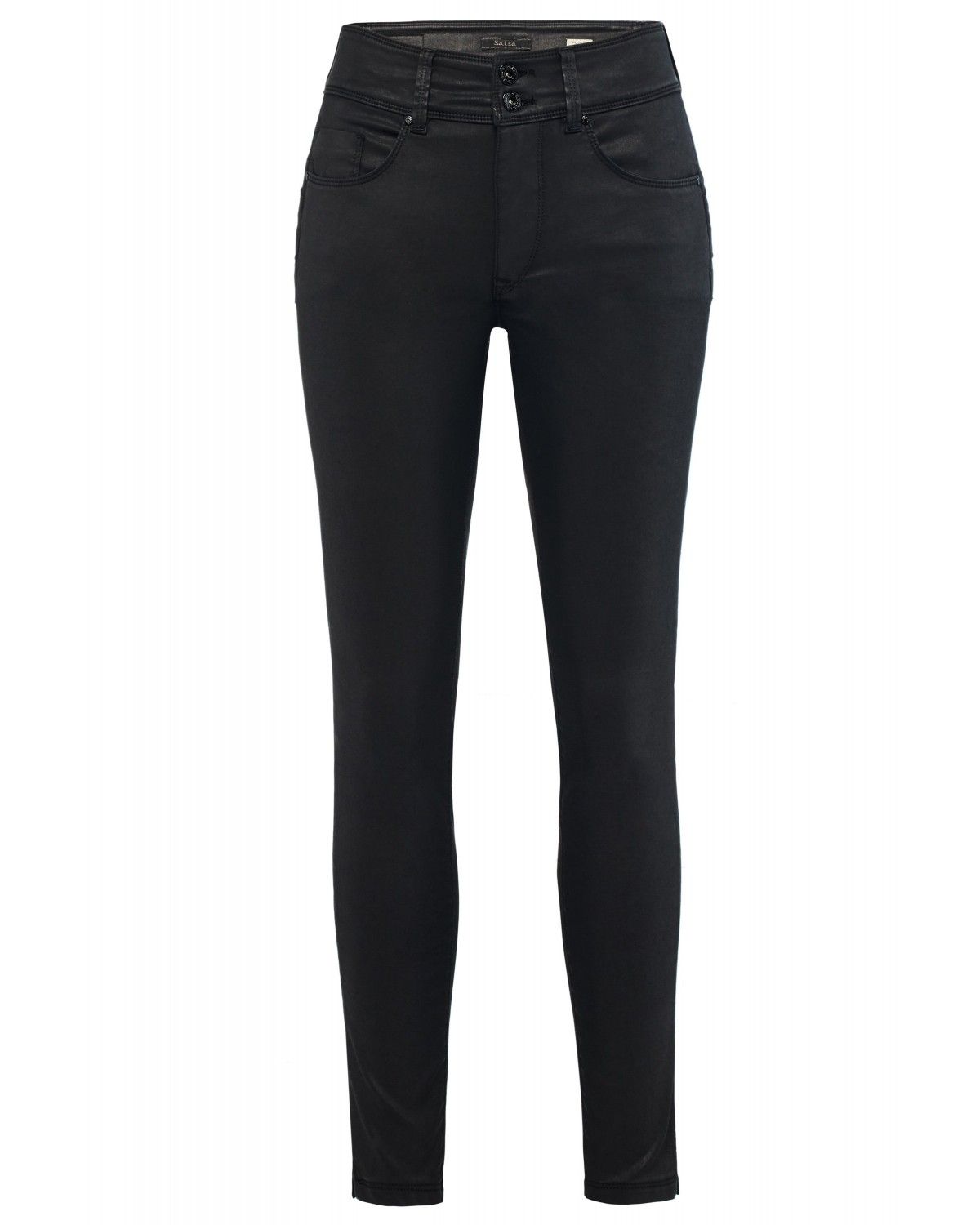 Vaqueros secret push in cropped skinny de mujer - Salsa Jeans - Negro brillante Negro brillante-6
