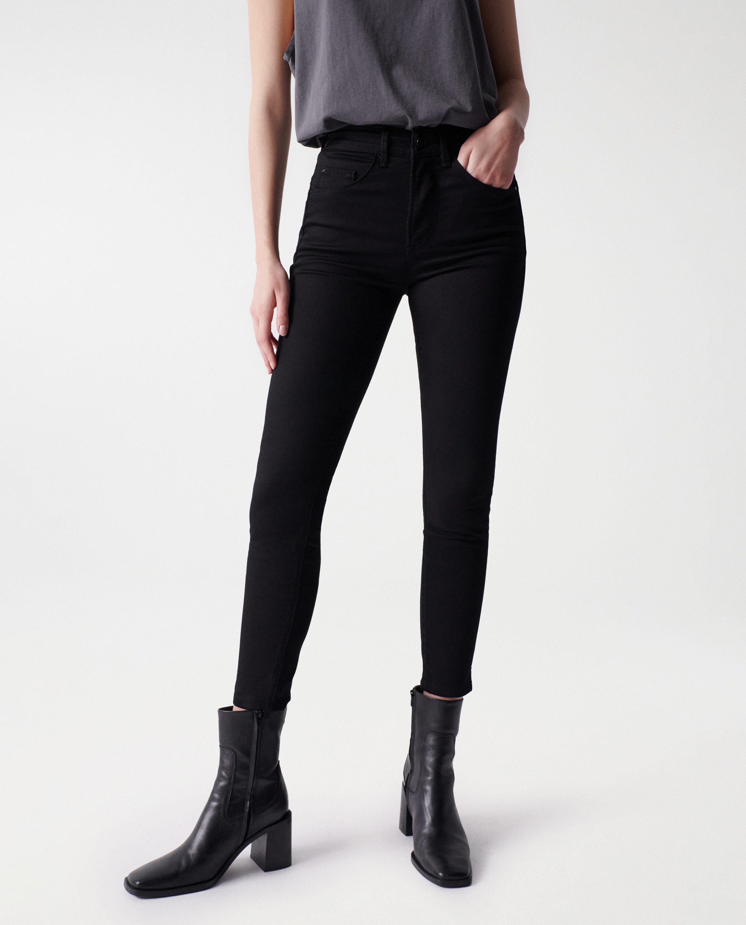 Salsa Jeans - Vaquero pitillo de mujer Faith push in cropped.