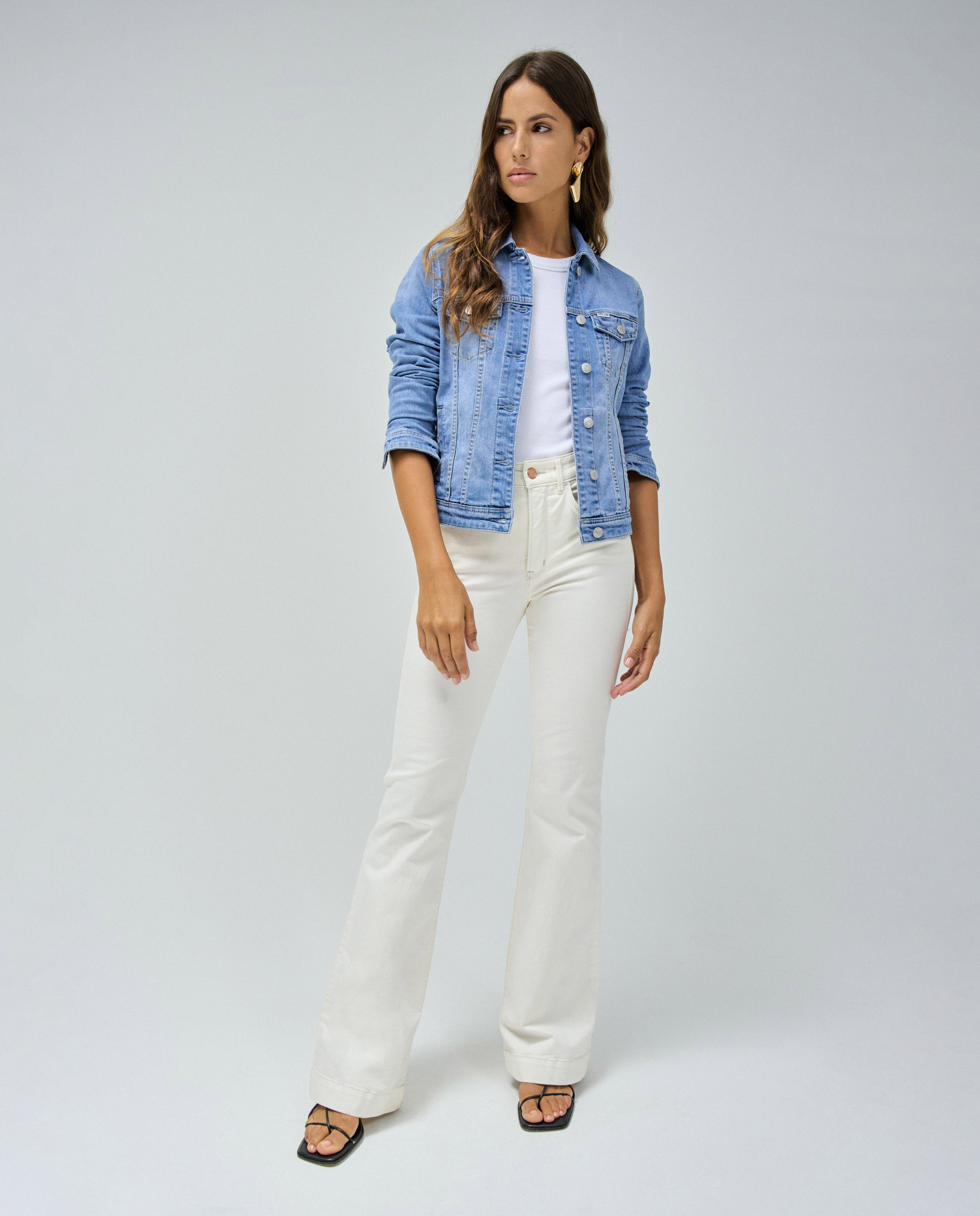 Cazadora vaquera de mujer slim fit - Salsa Jeans - Azul claro Azul claro-5