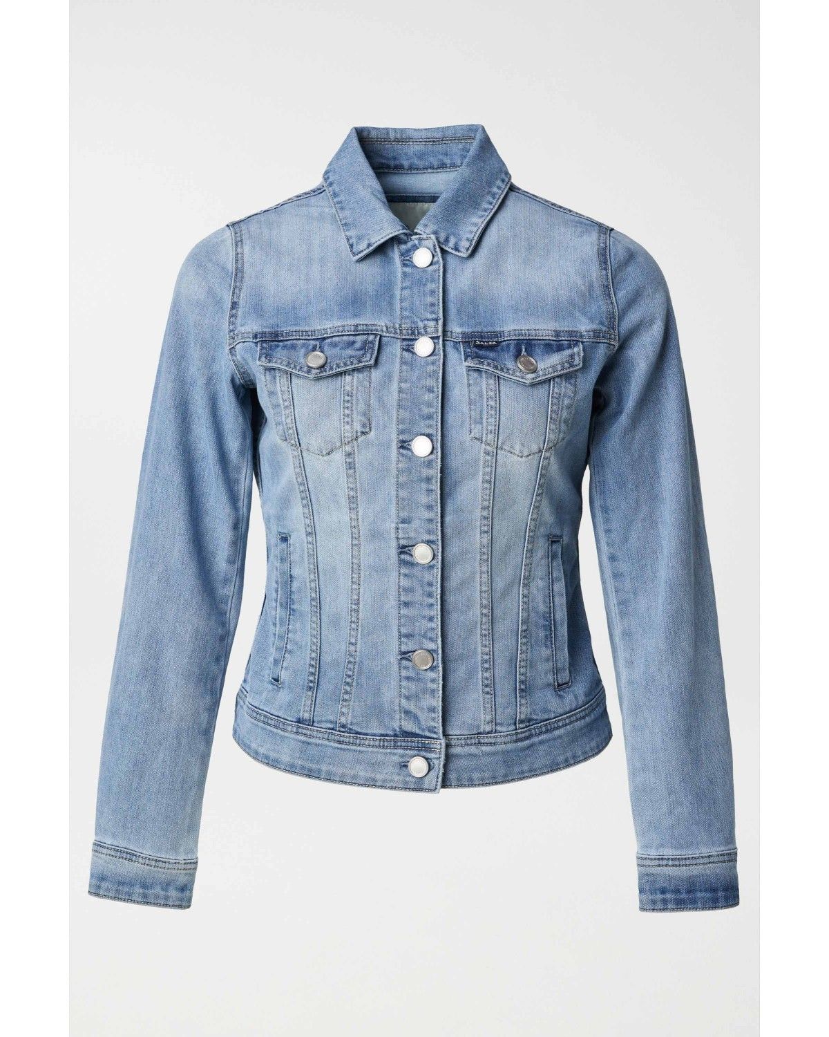 Cazadora vaquera de mujer slim fit - Salsa Jeans - Azul claro Azul claro-6