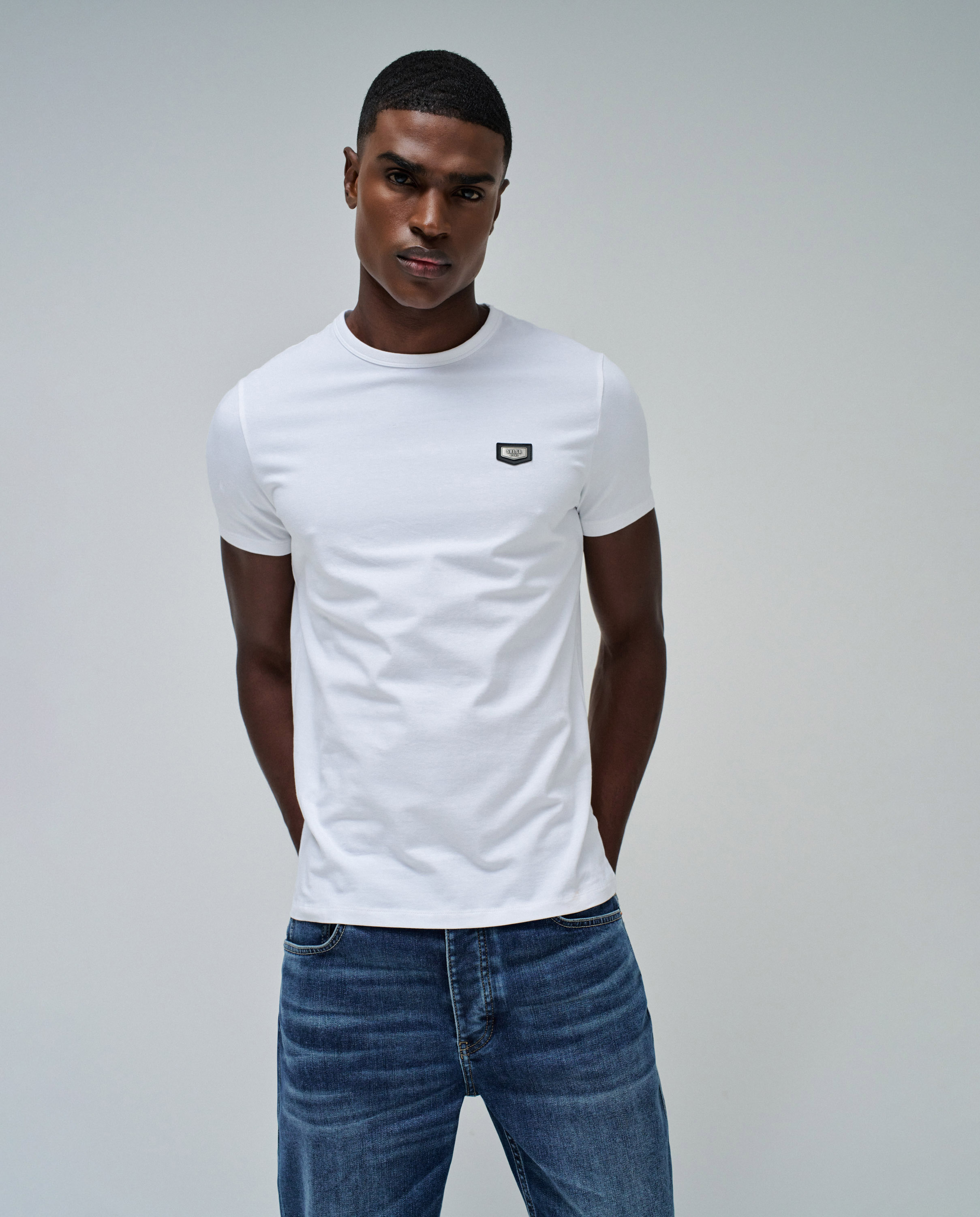 Salsa Jeans - Camiseta de hombre lisa de manga corta.