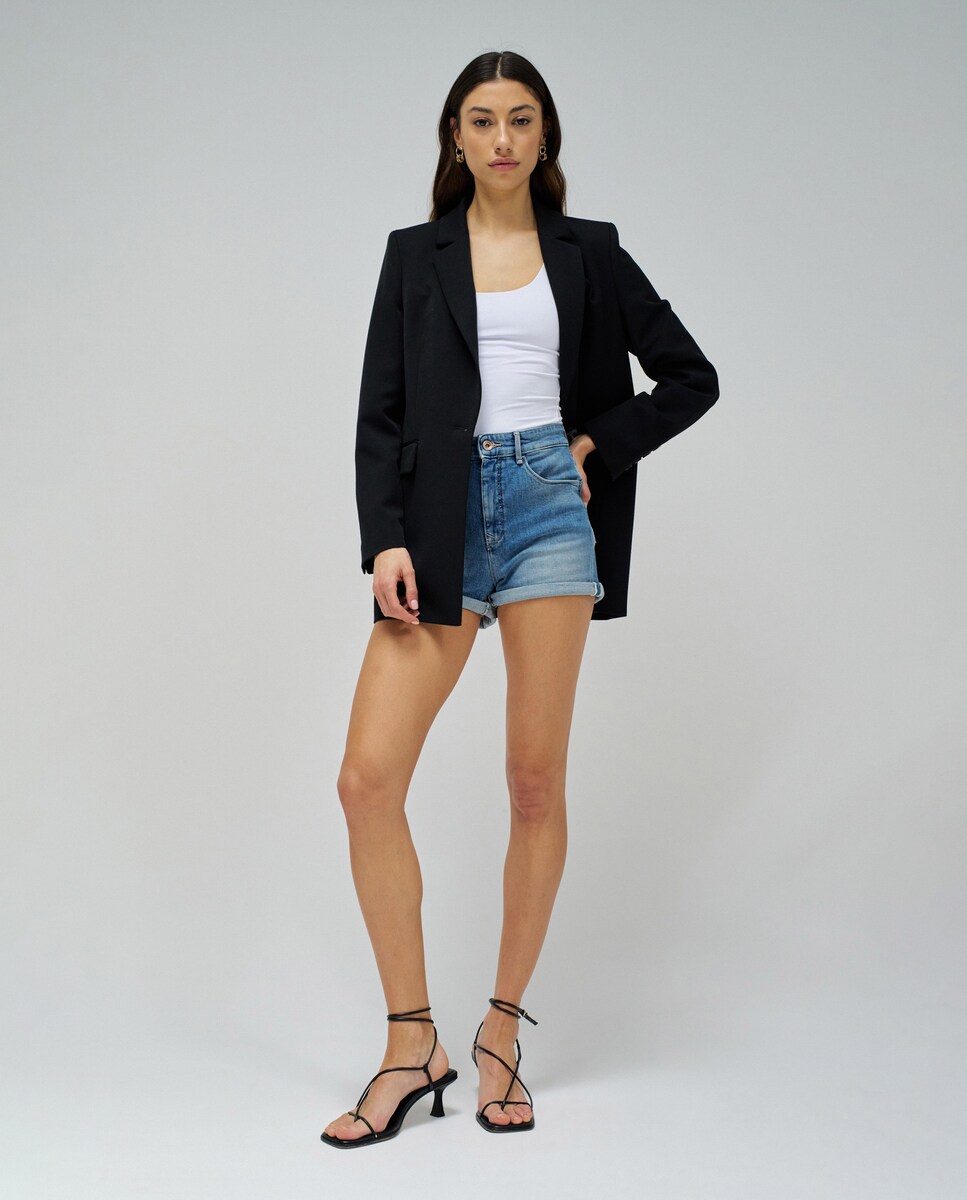 Pantalón Corto Cortes De Short Jeans Pantalones Cortos De Mujer