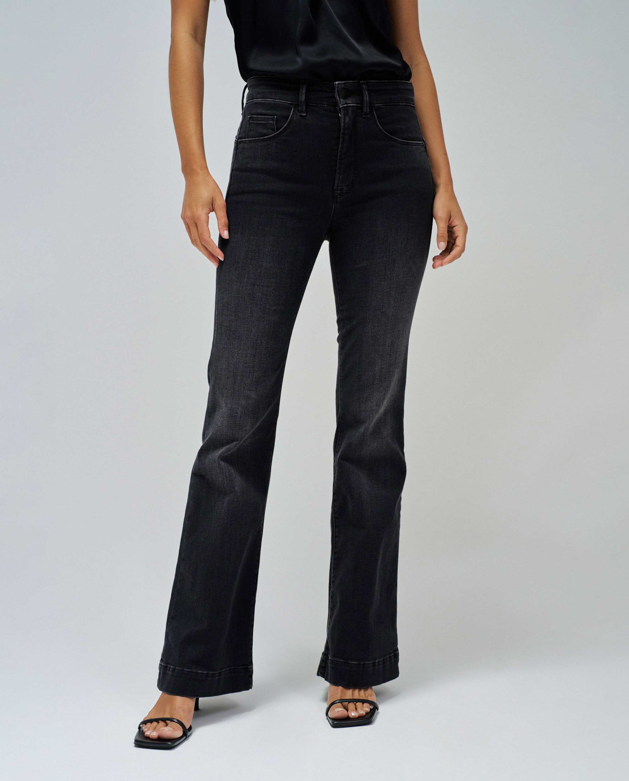 Vaqueros faith push in flare de mujer - Salsa Jeans - Negro Negro-5