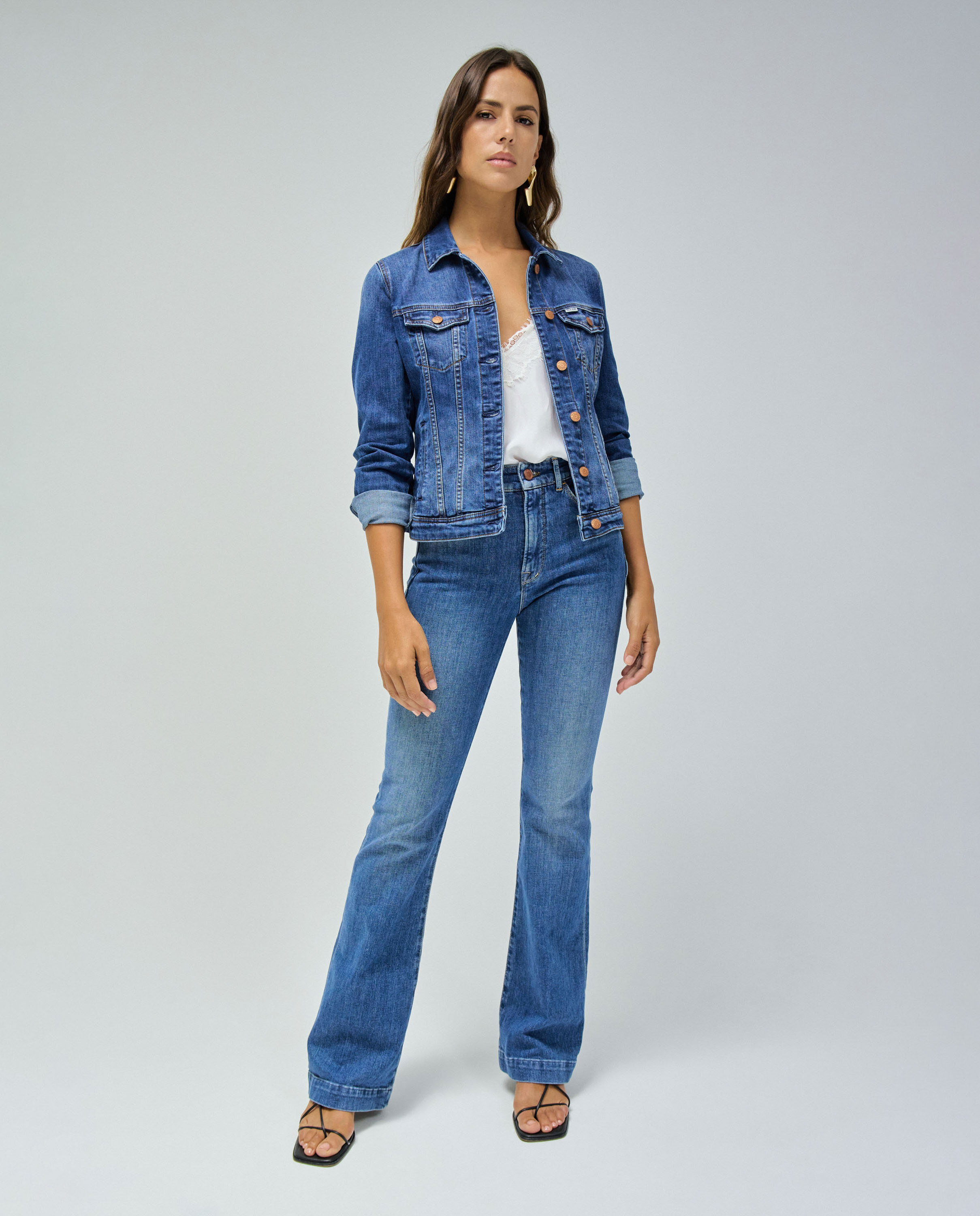 Cazadora vaquera de mujer slim fit - Salsa Jeans - Azul claro Azul índigo-5