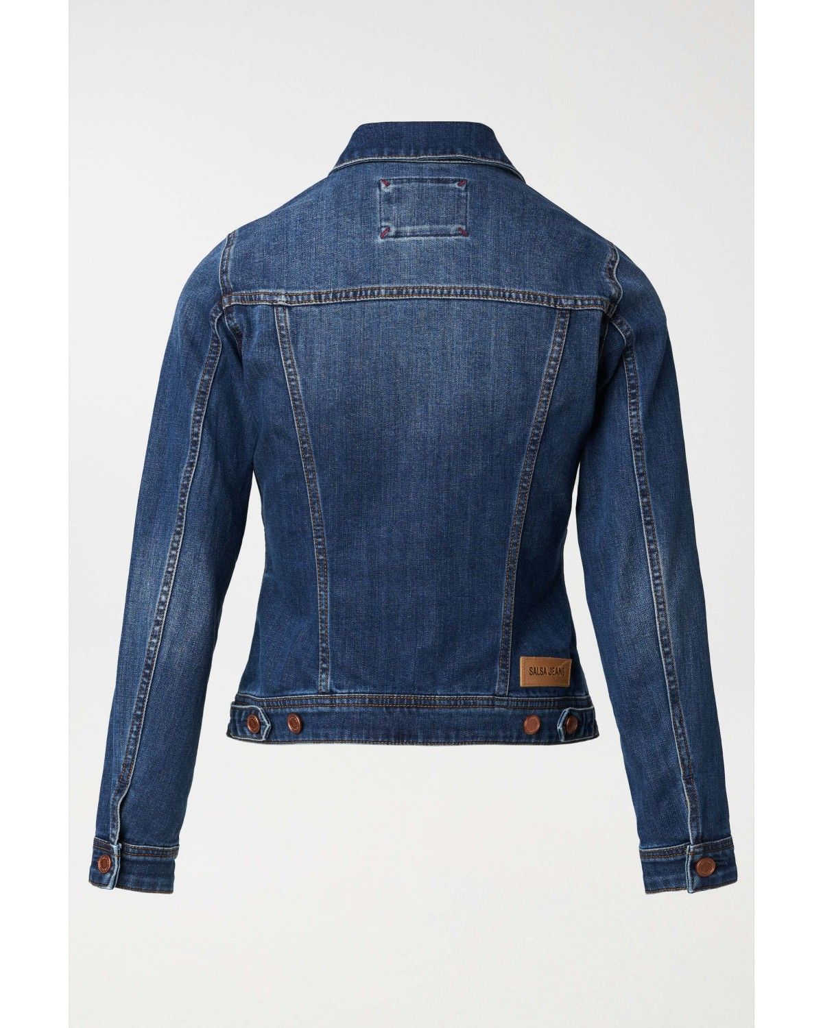 Cazadora vaquera de mujer slim fit - Salsa Jeans - Azul claro Azul índigo-6