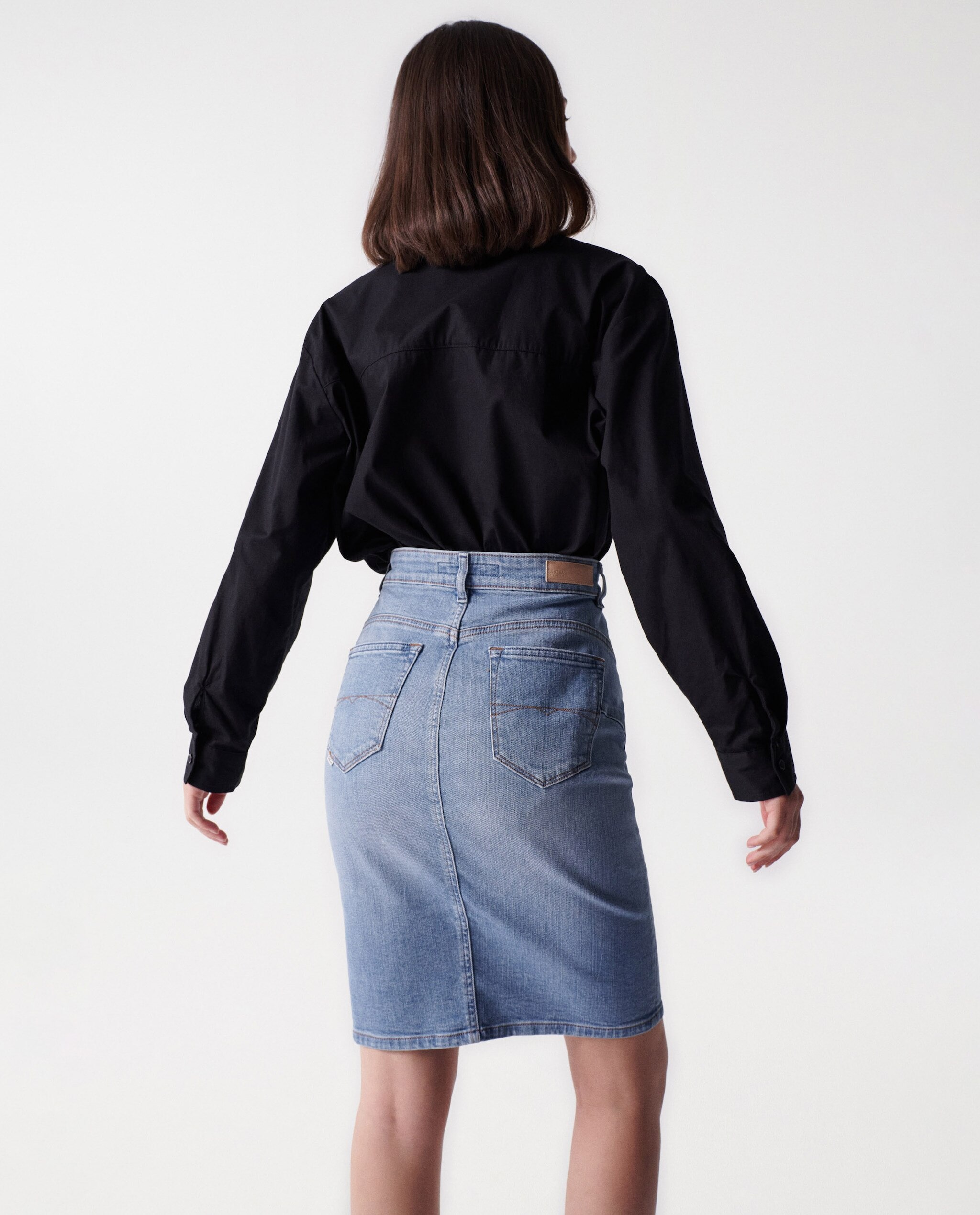 Falda vaquera push in - Salsa Jeans - Azul Azul-3
