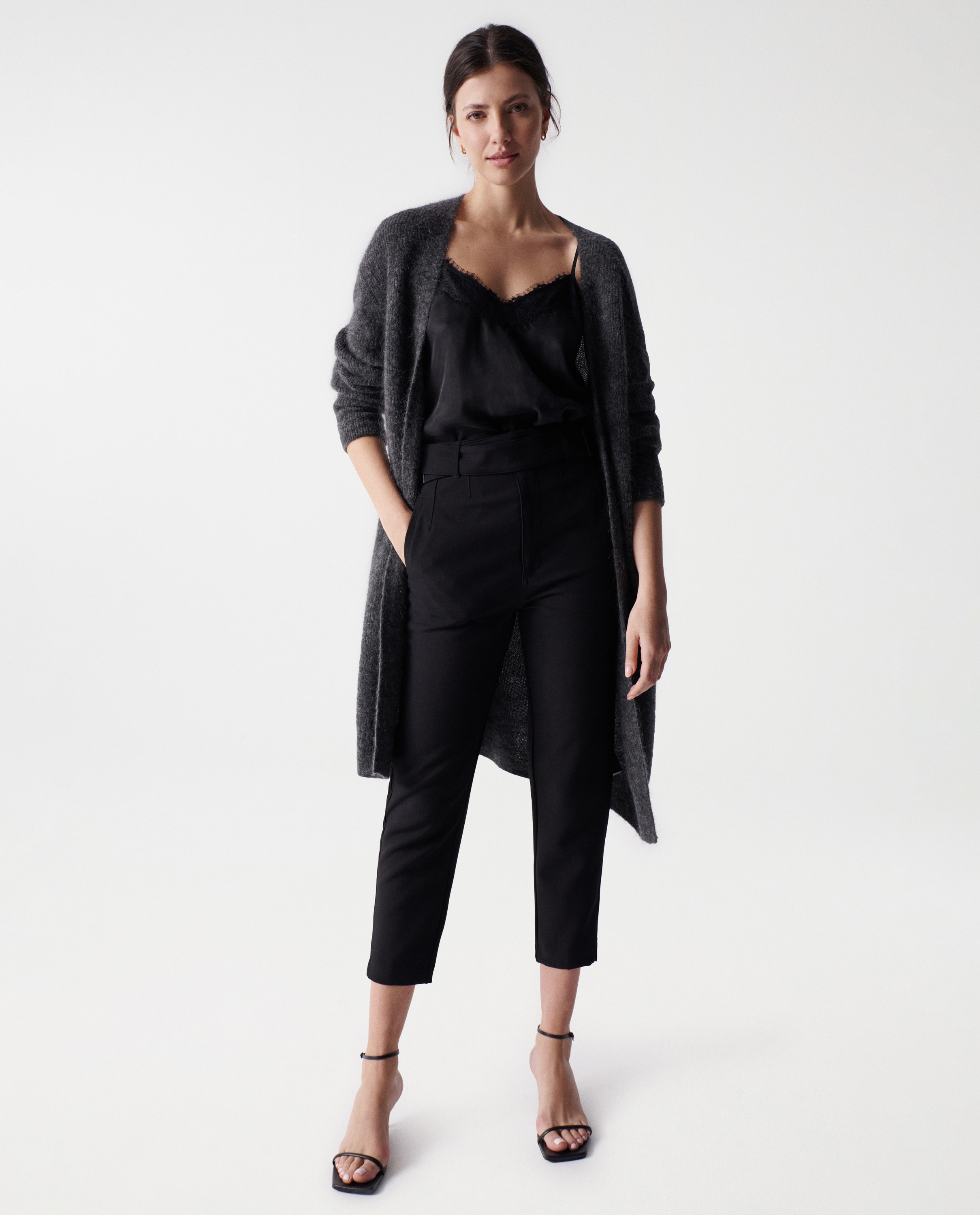 Pantalón pitillo de mujer slim de cintura alta - Salsa Jeans - Negro Negro-1