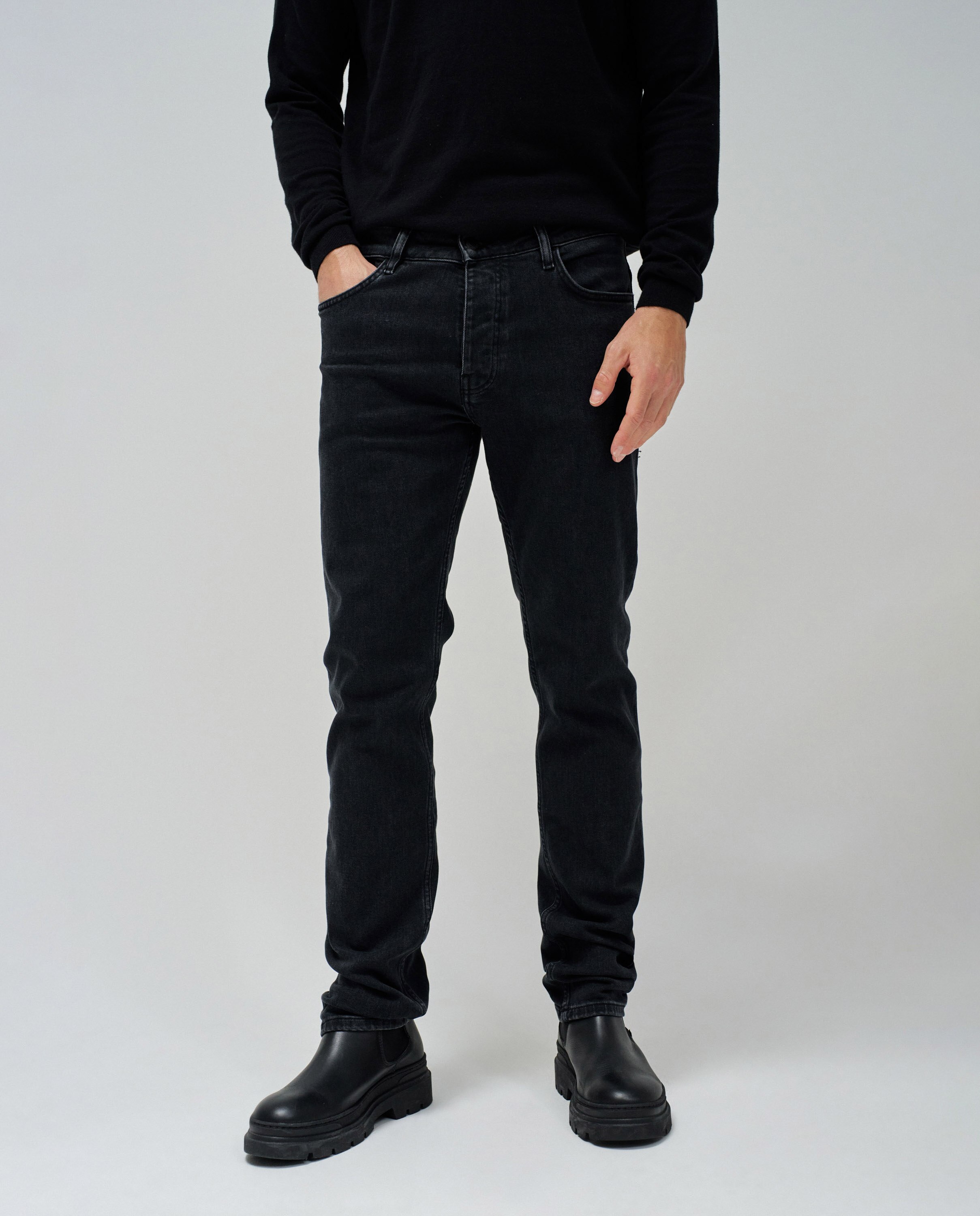 Vaqueros regular s-repel de hombre - Salsa Jeans - Negro Negro-5