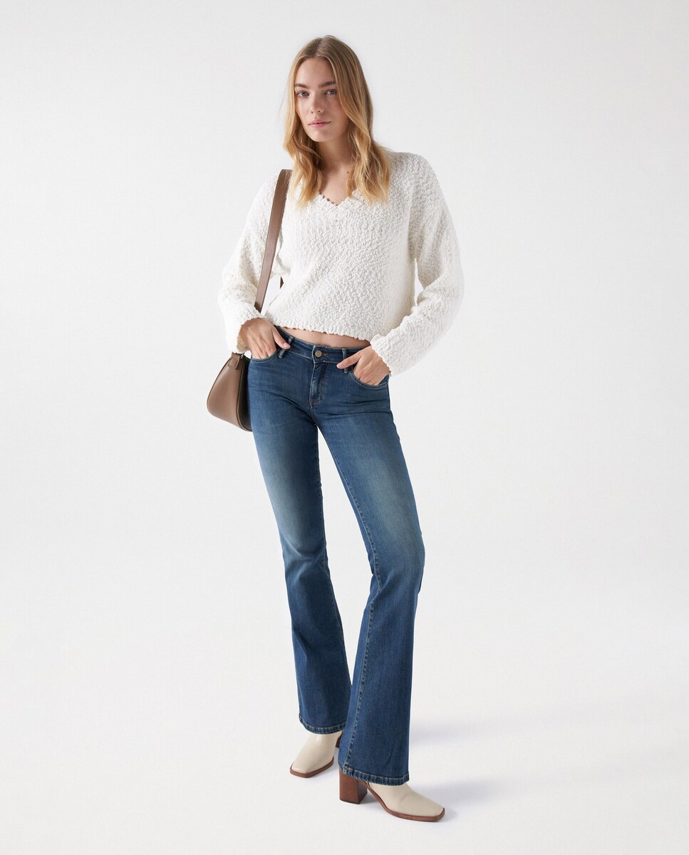 Jersey de mujer corto de punto con textura · Salsa Jeans · El Corte Inglés