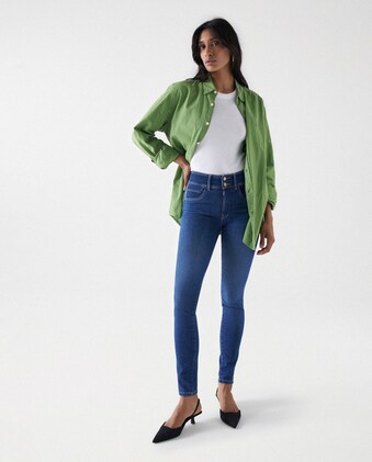 Jeans Salsa Secret Vaqueros Skinny Mujer - Efecto Barriga Plana, 97% Algodón