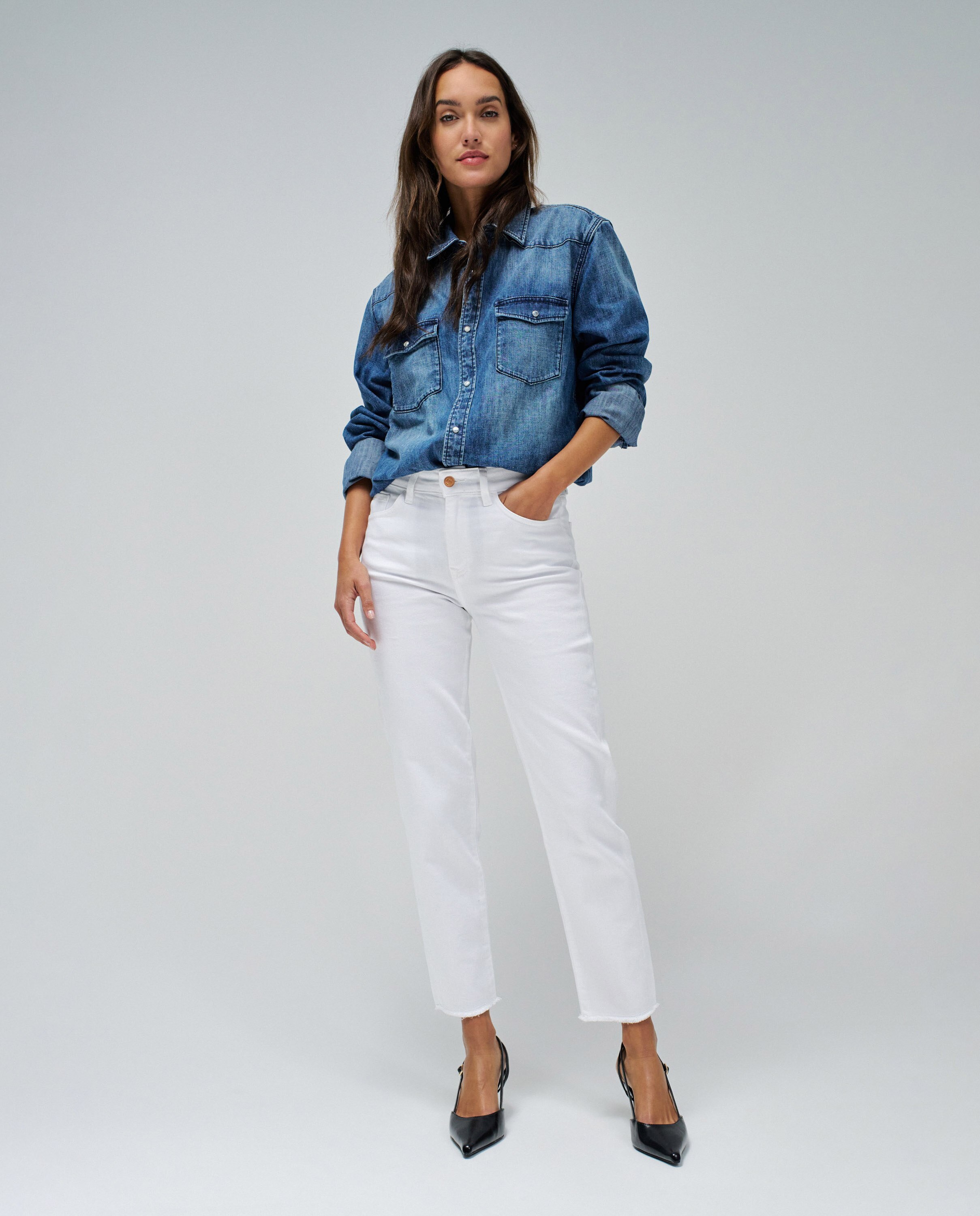 Vaqueros pitillo True cropped slim de mujer - Salsa Jeans - Negro Negro-1
