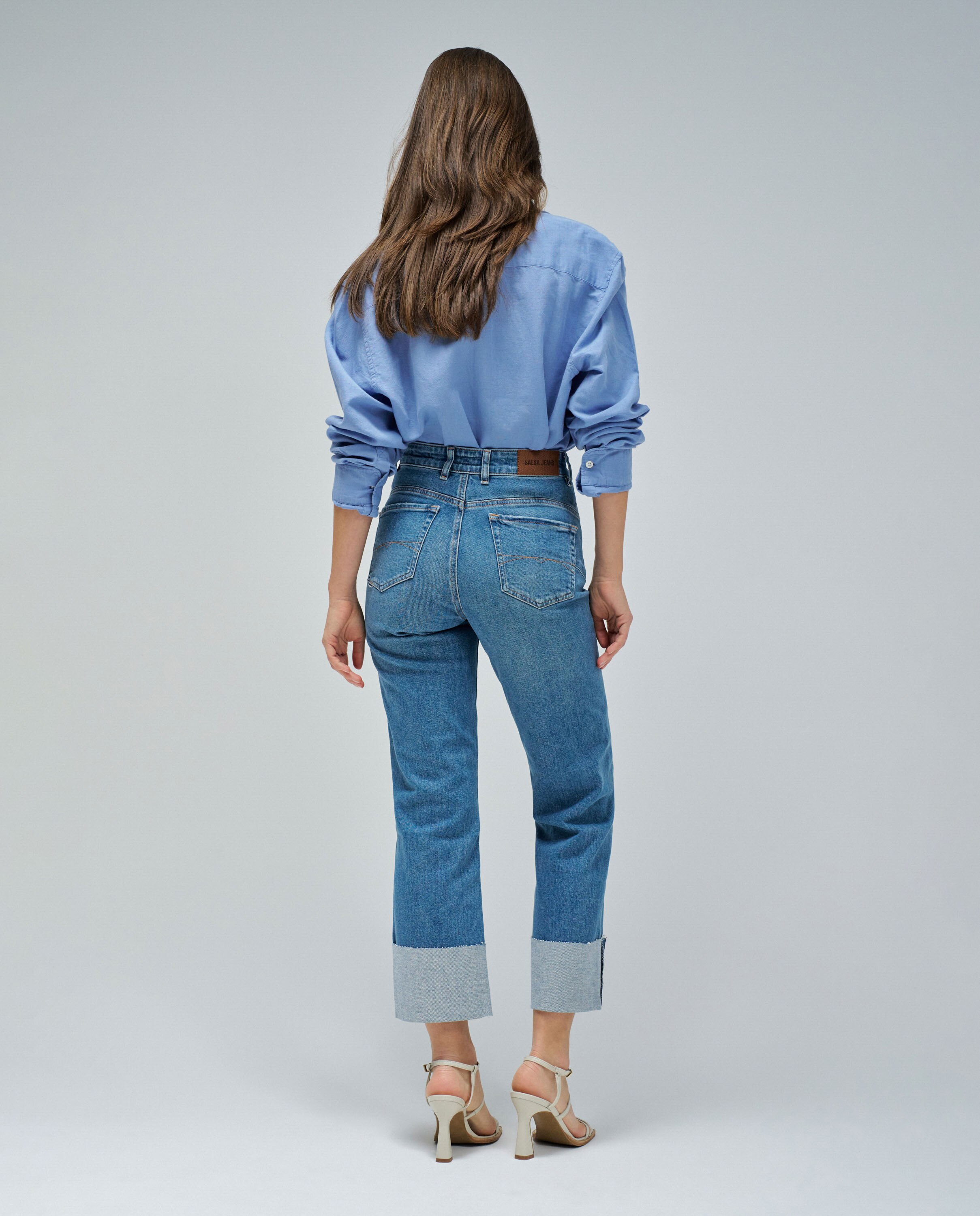 Vaqueros rectos Faith push in de mujer - Salsa Jeans - Azul denim Azul denim-3