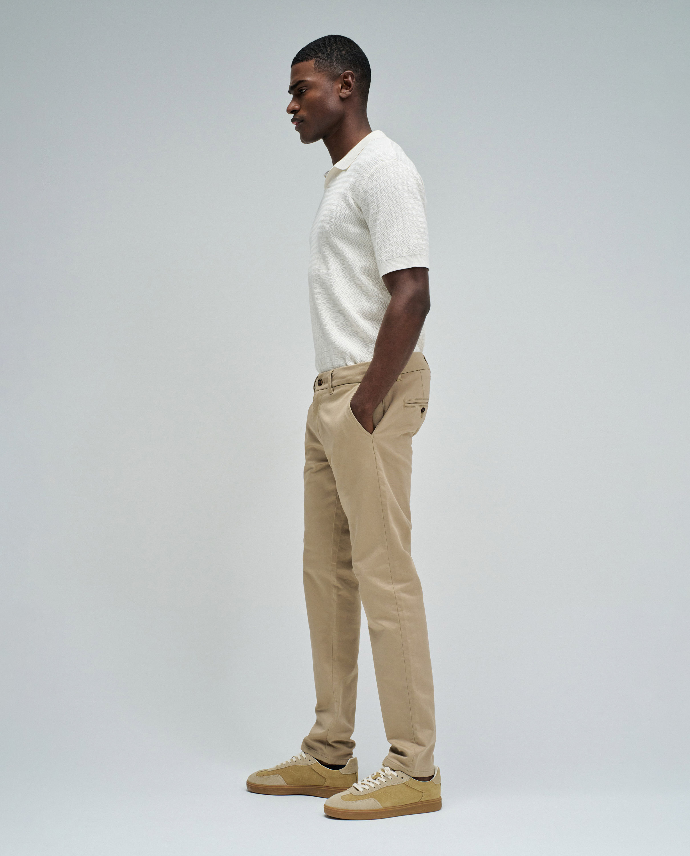 Pantalones chino s-activ de hombre - Salsa Jeans - Natural Natural-2