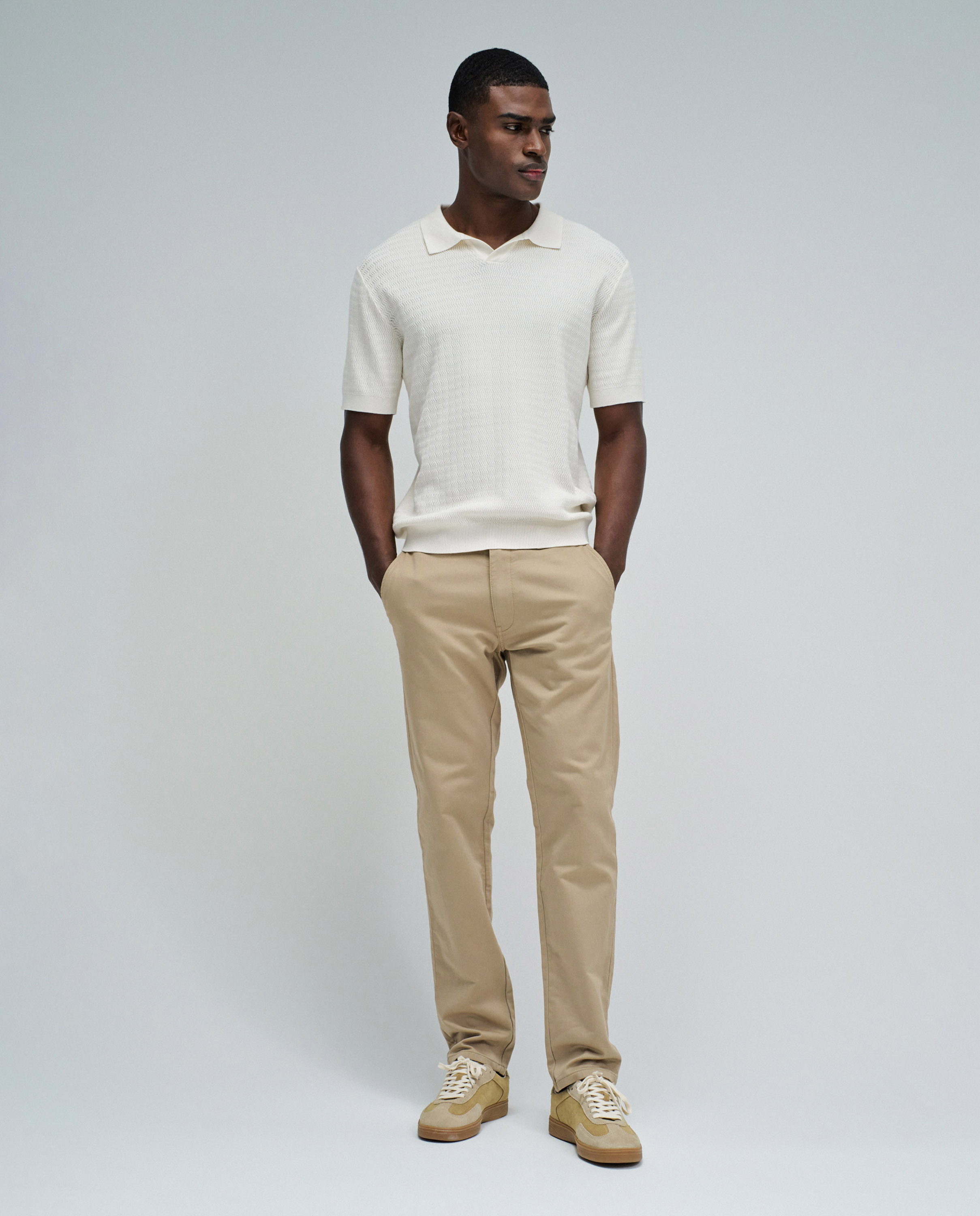 Pantalones chino s-activ de hombre - Salsa Jeans - Natural Natural-5