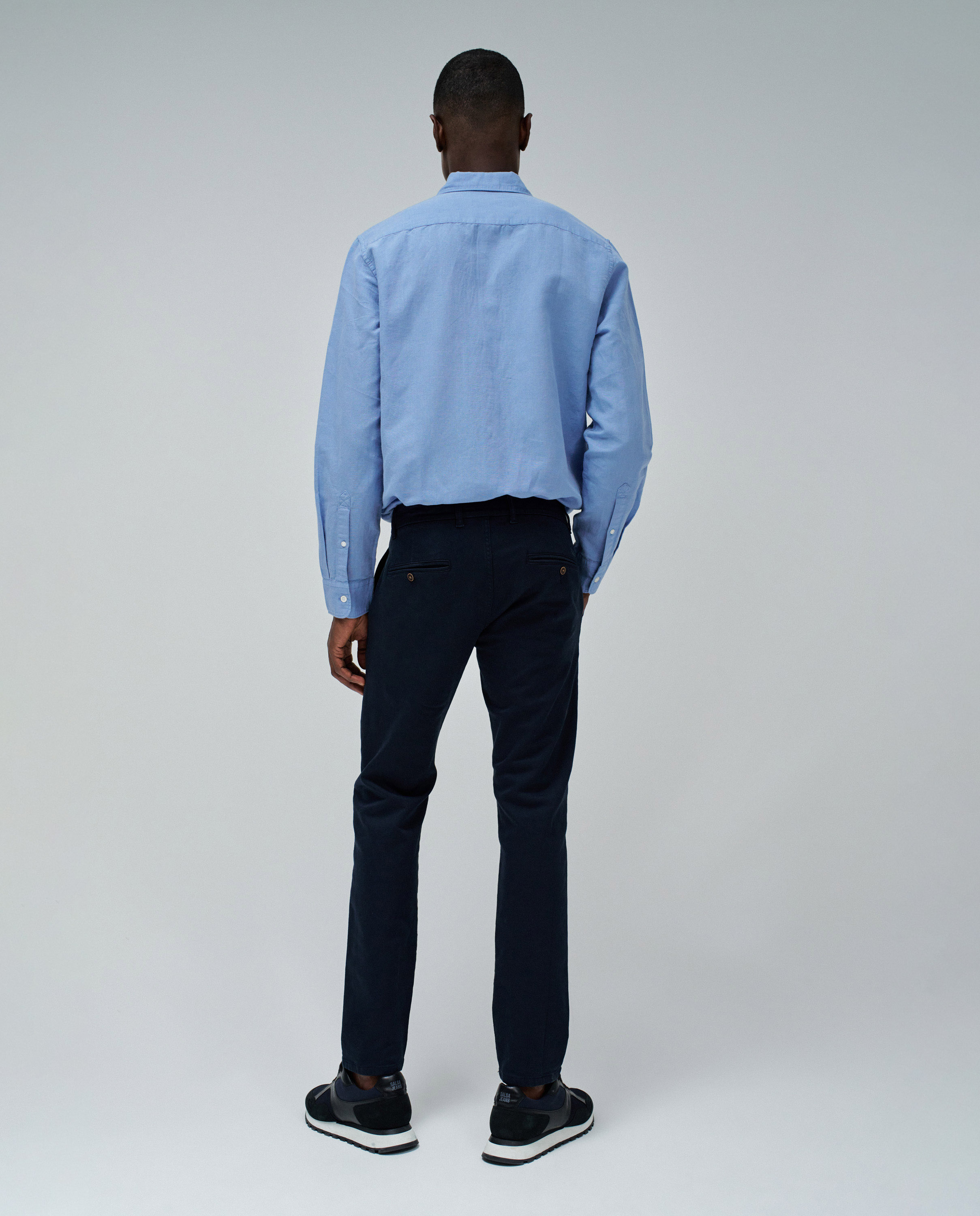 Pantalones chino s-activ de hombre - Salsa Jeans - Azul Azul-3