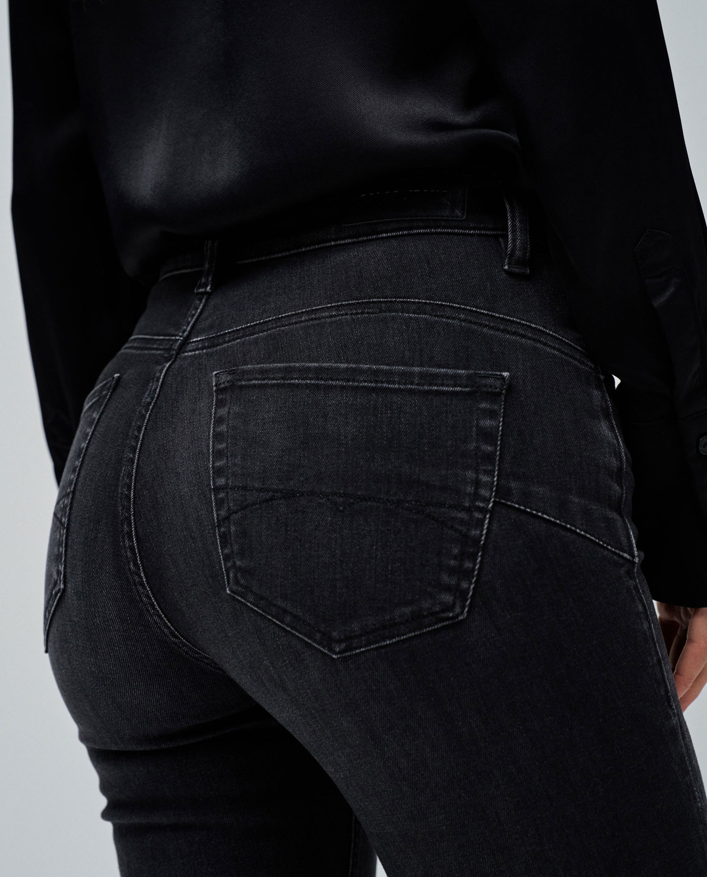 Vaqueros faith push in bootcut de mujer - Salsa Jeans - Gris oscuro Gris oscuro-4