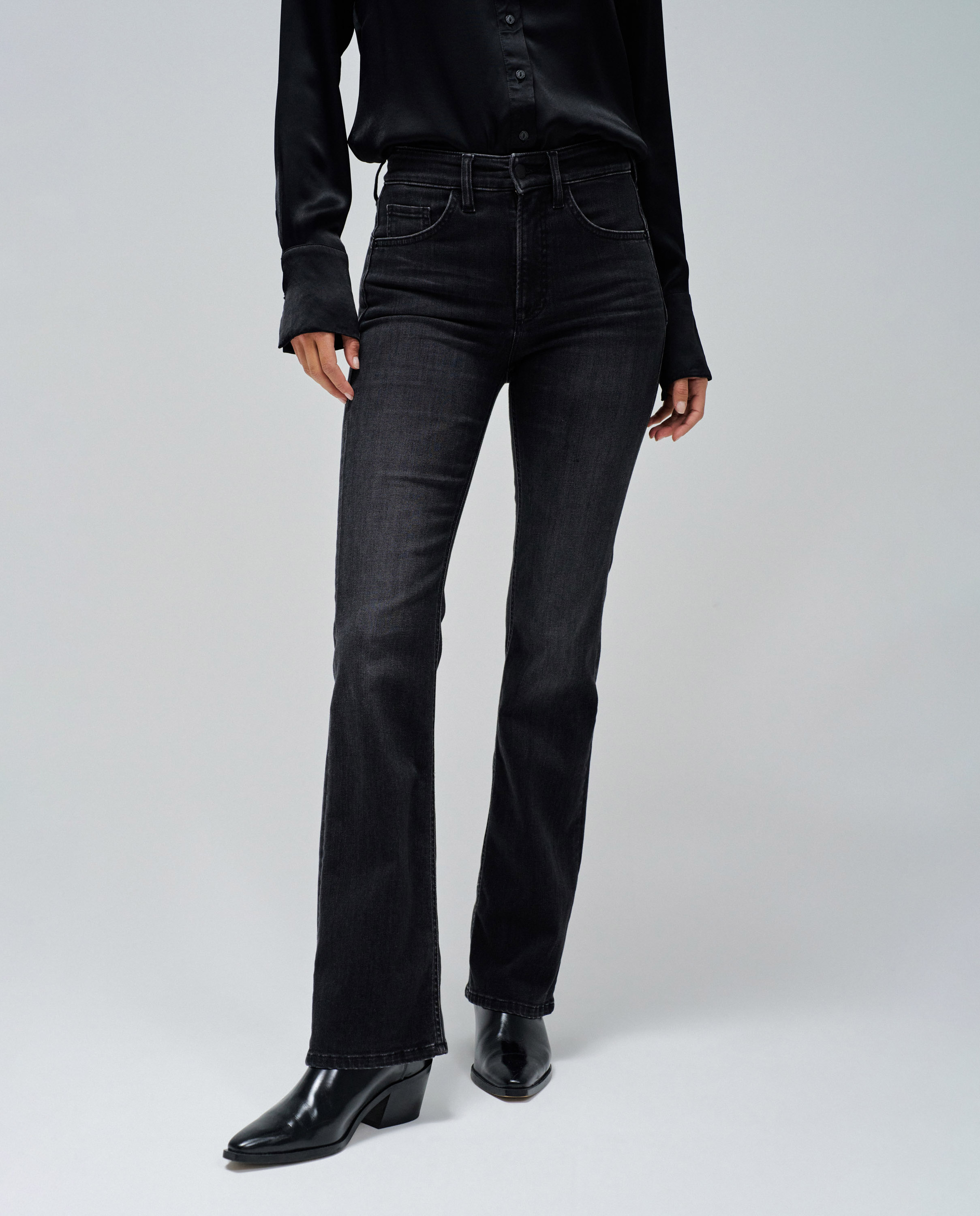 Vaqueros faith push in bootcut de mujer - Salsa Jeans - Gris oscuro Gris oscuro-5