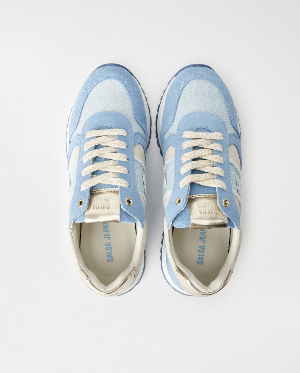 Zapatillas deportivas de mujer con detalles en denim · Salsa Jeans