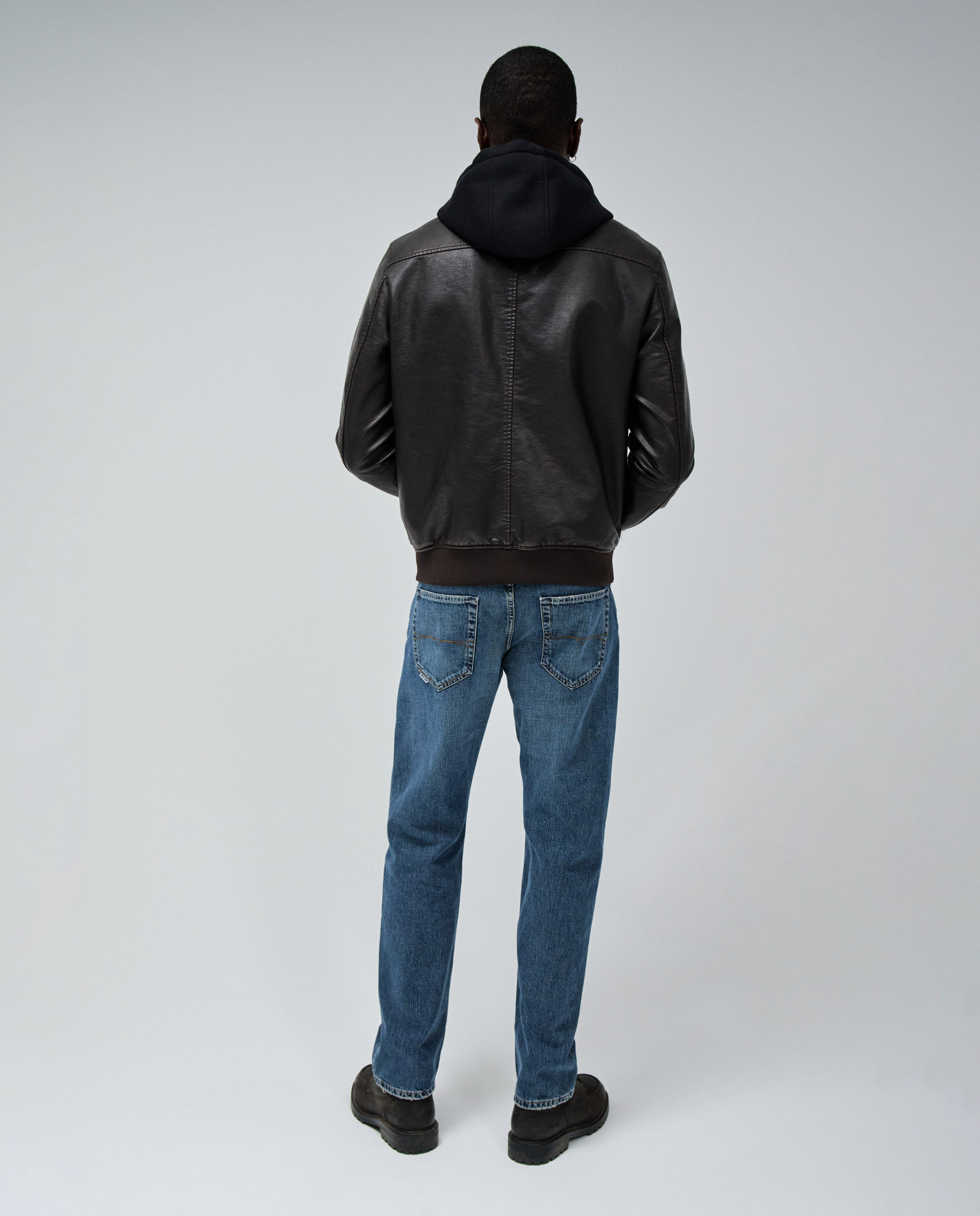 Cazadora bomber efecto piel de hombre - Salsa Jeans - Marrón Marrón-3