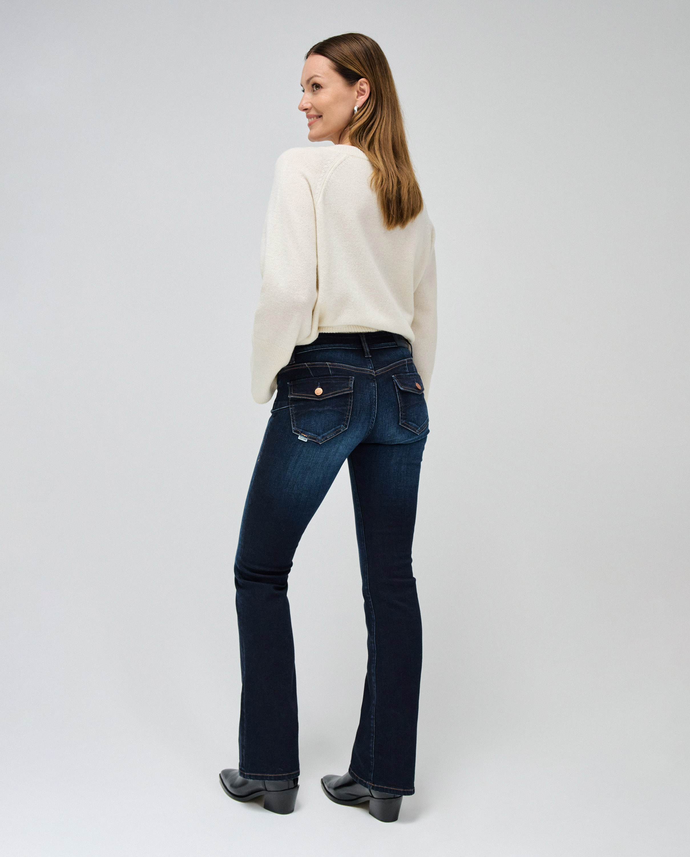 Vaquero de mujer Wonder push up bootcut de tiro bajo - Salsa Jeans - Azul Azul-3