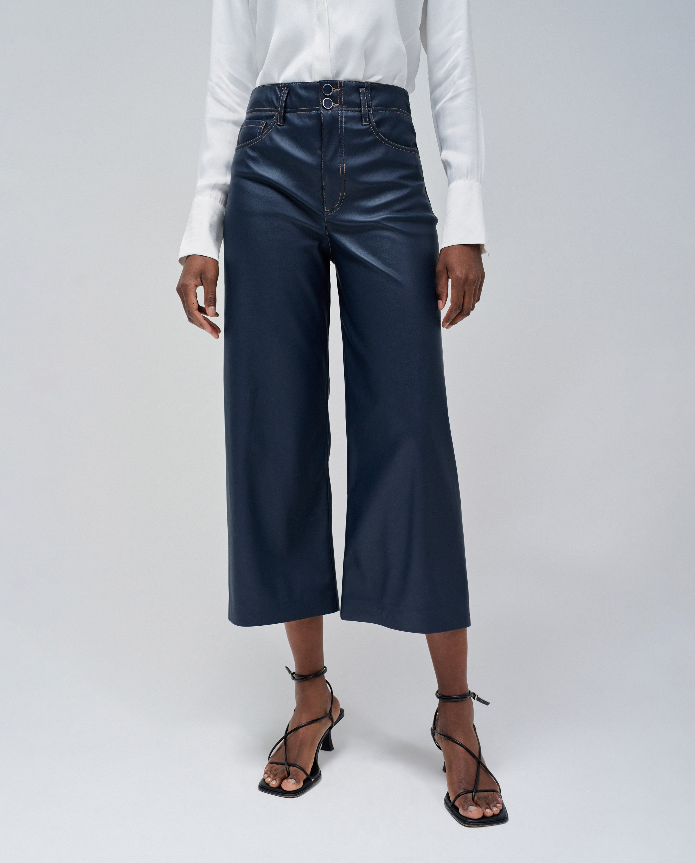 Pantalon culotte de mujer True efecto piel