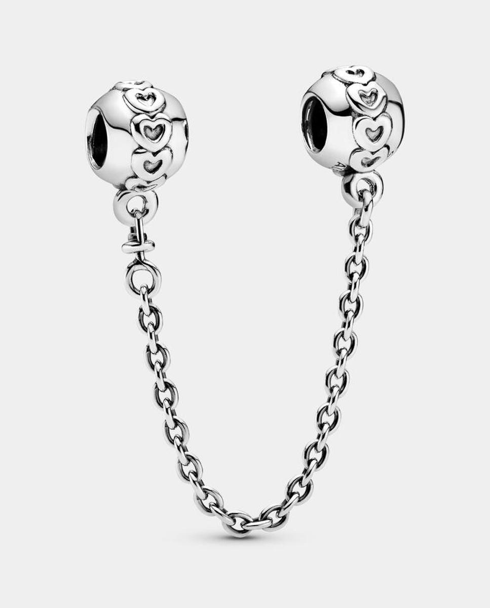 Imagen 0 de Cadena de seguridad en plata de ley Corazones Eternos Plata