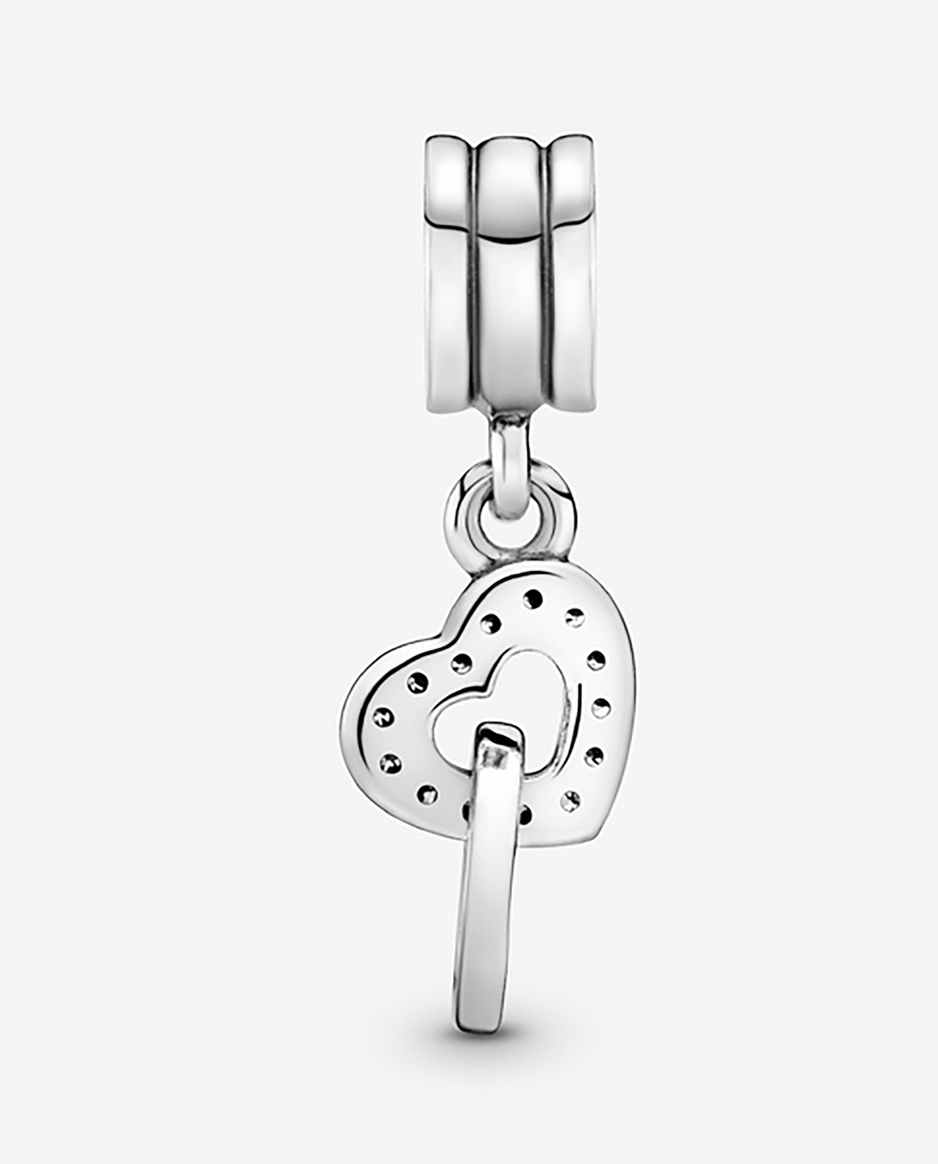 Charm colgante corazones entrelazado - PANDORA - Blanco Blanco-2